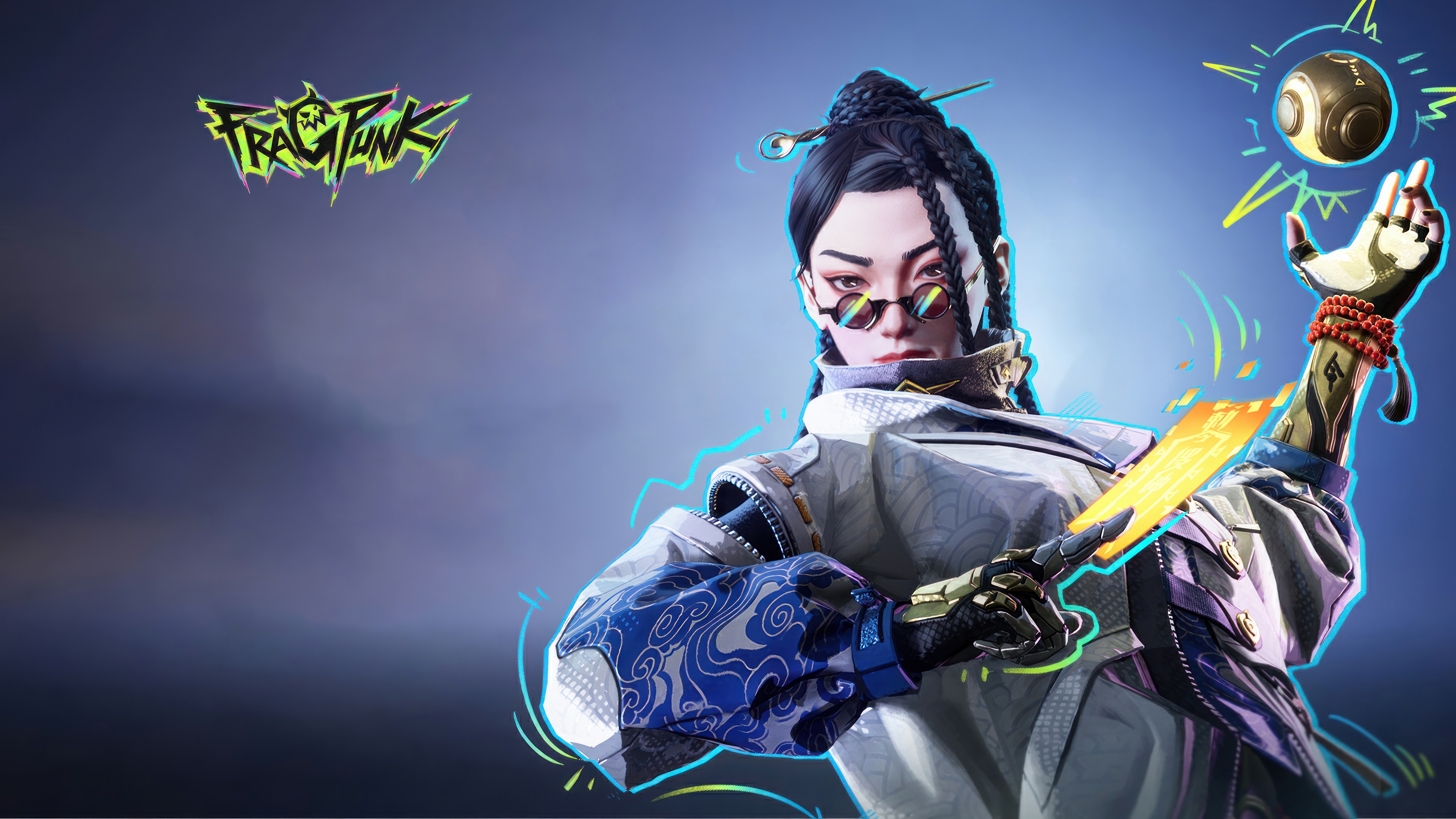 Fragpunk character with a glowing orb HD Wallpaper