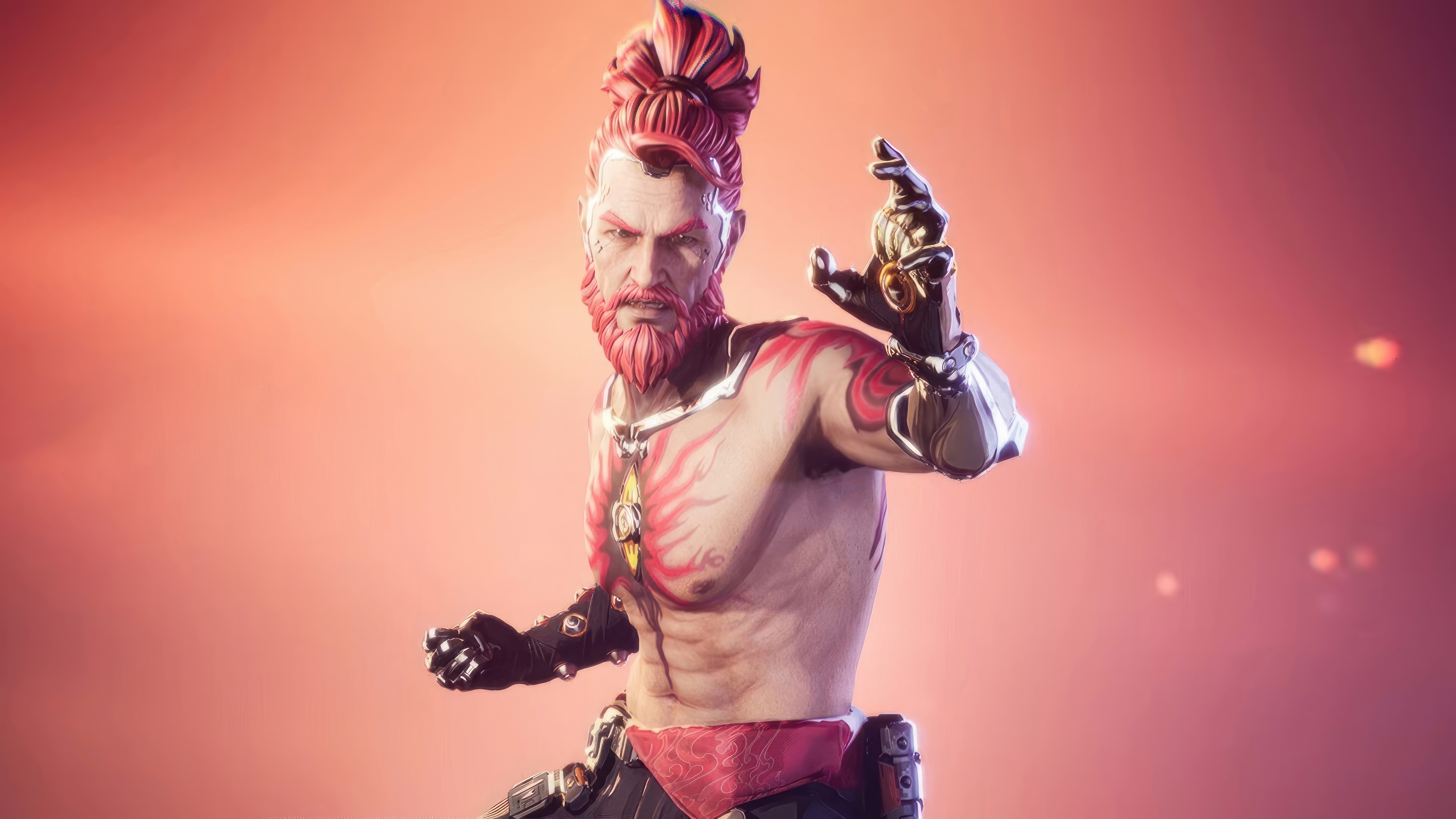Fragpunk 4K: Man with red hair and tattoos HD Wallpaper