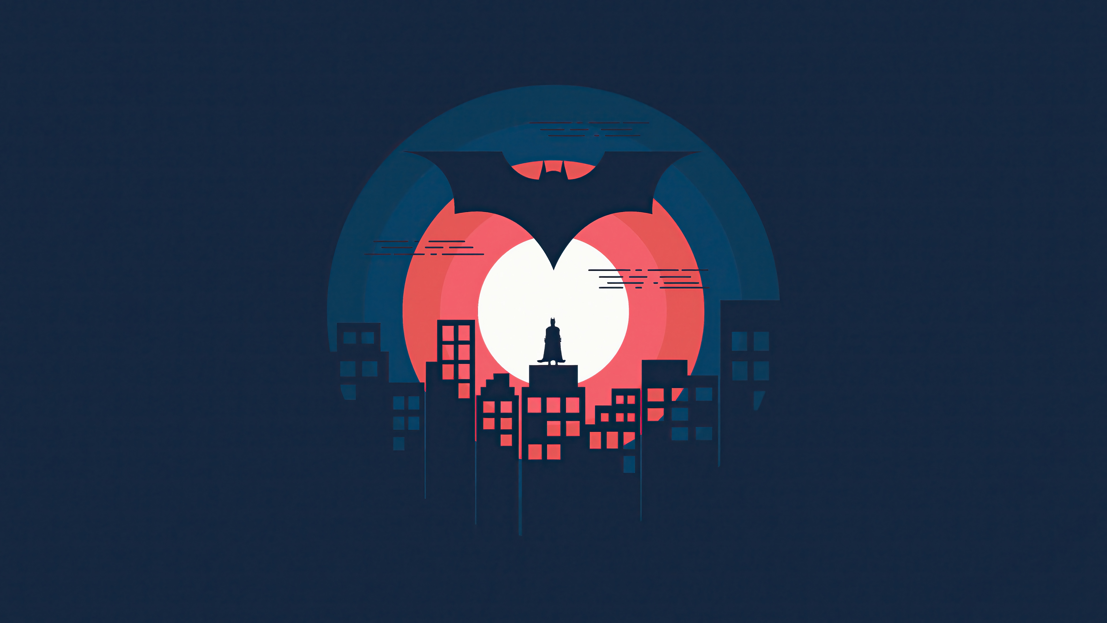 Minimalist Batman 4K HD Wallpaper