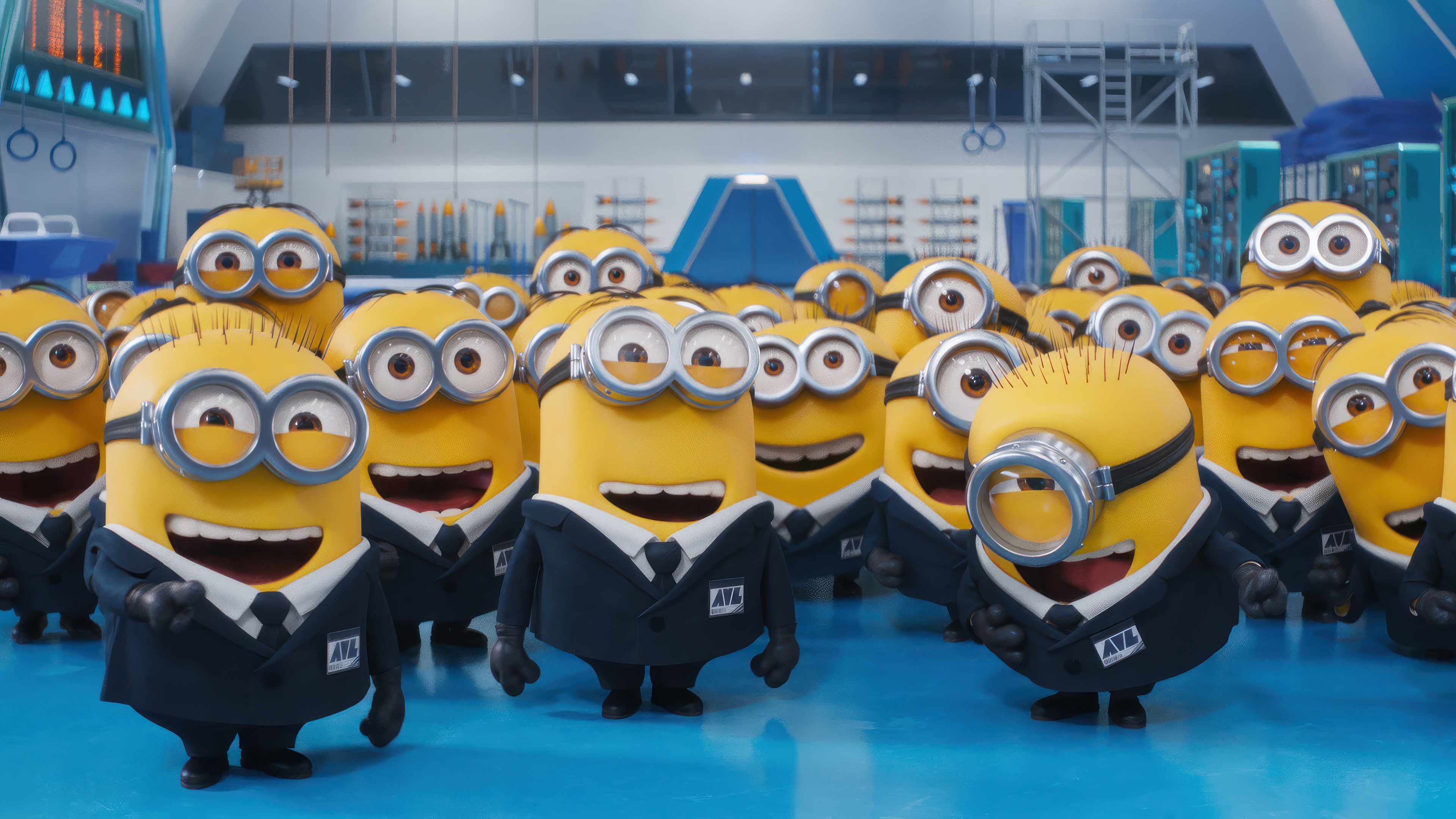 Minions in Suits from Despicable Me 4K HD Wallpaper