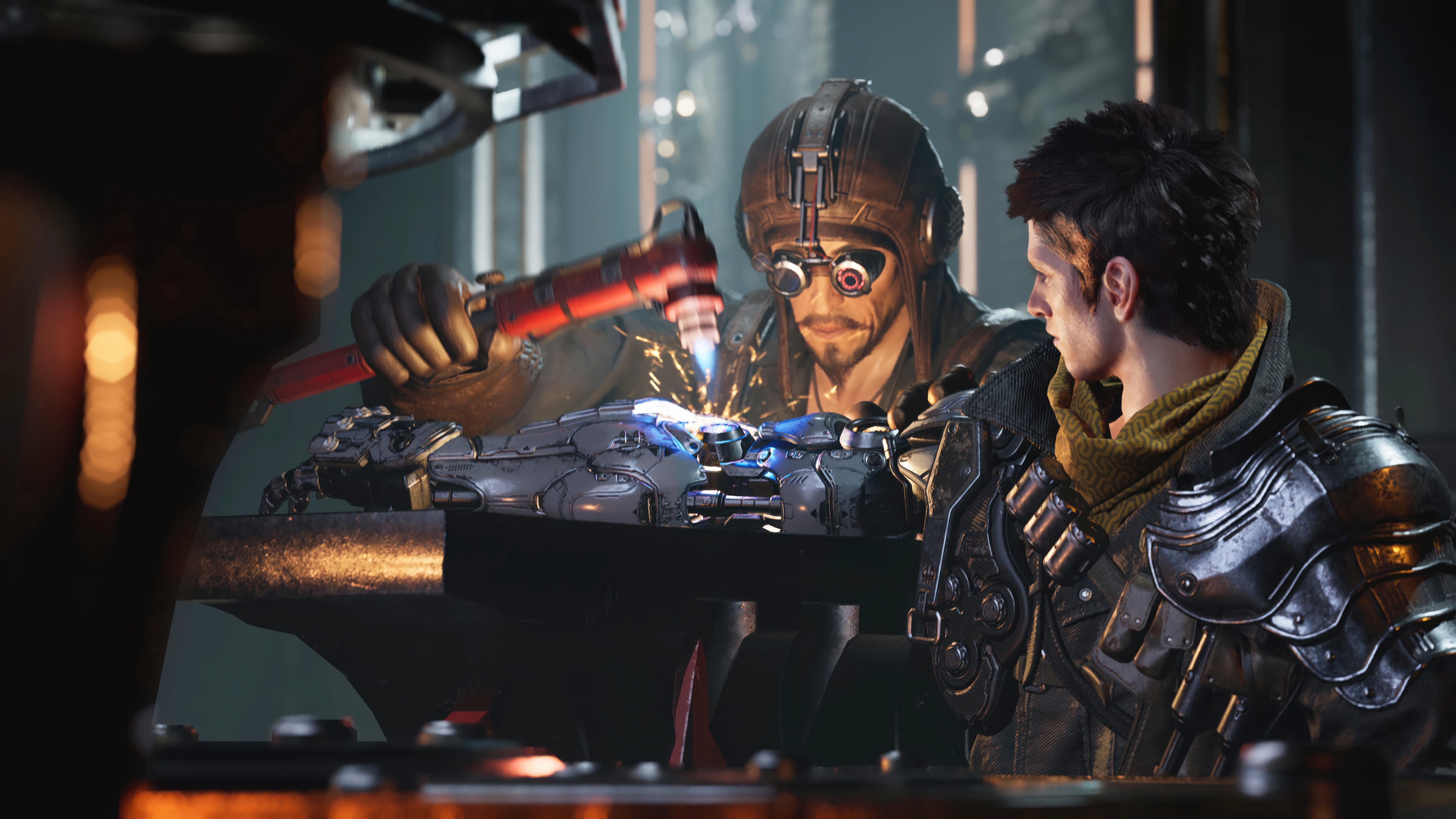 The First Descendant: Two characters in a workshop HD Wallpaper