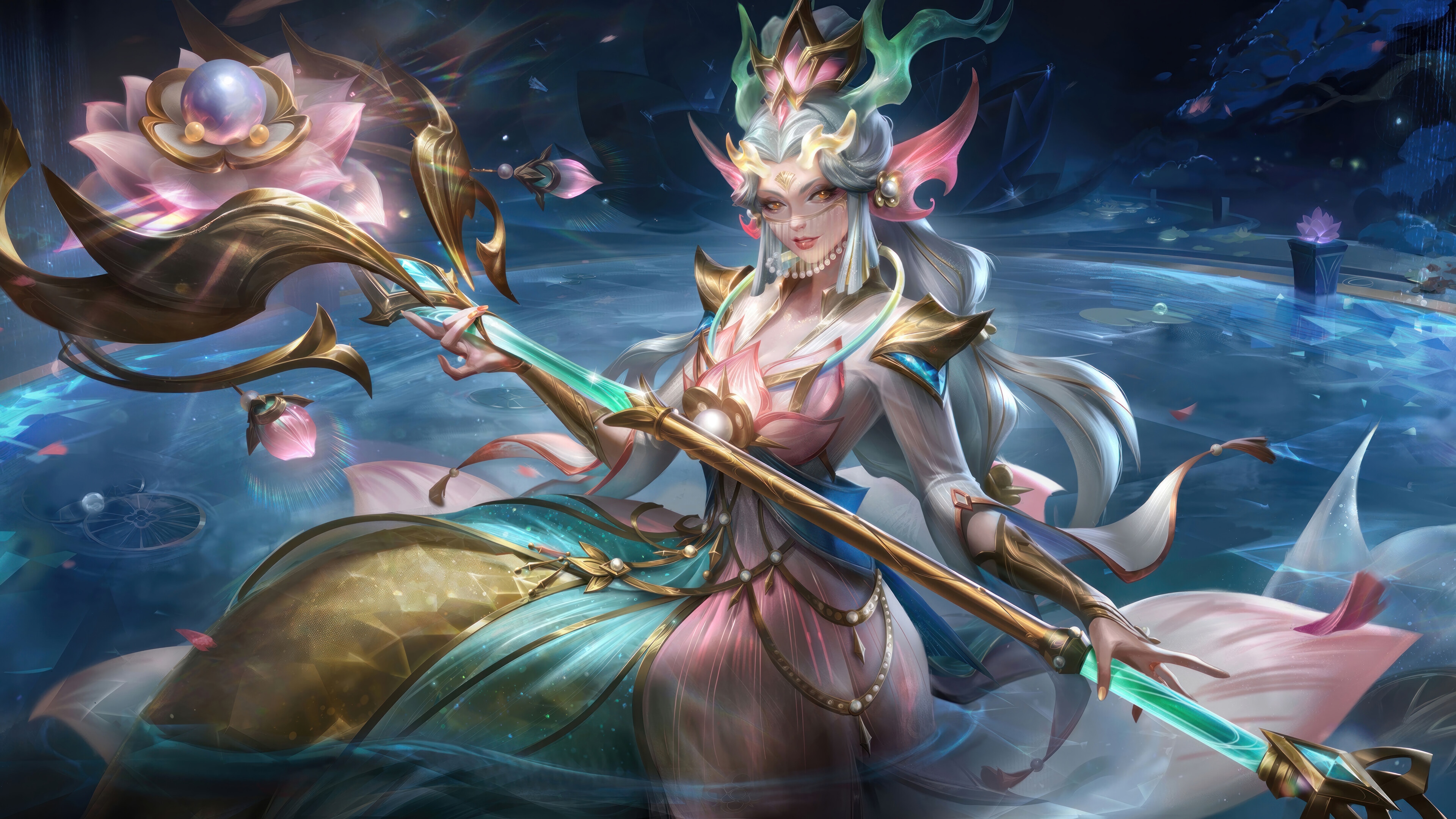 Nami from League of Legends Splash Art 4K HD Wallpaper