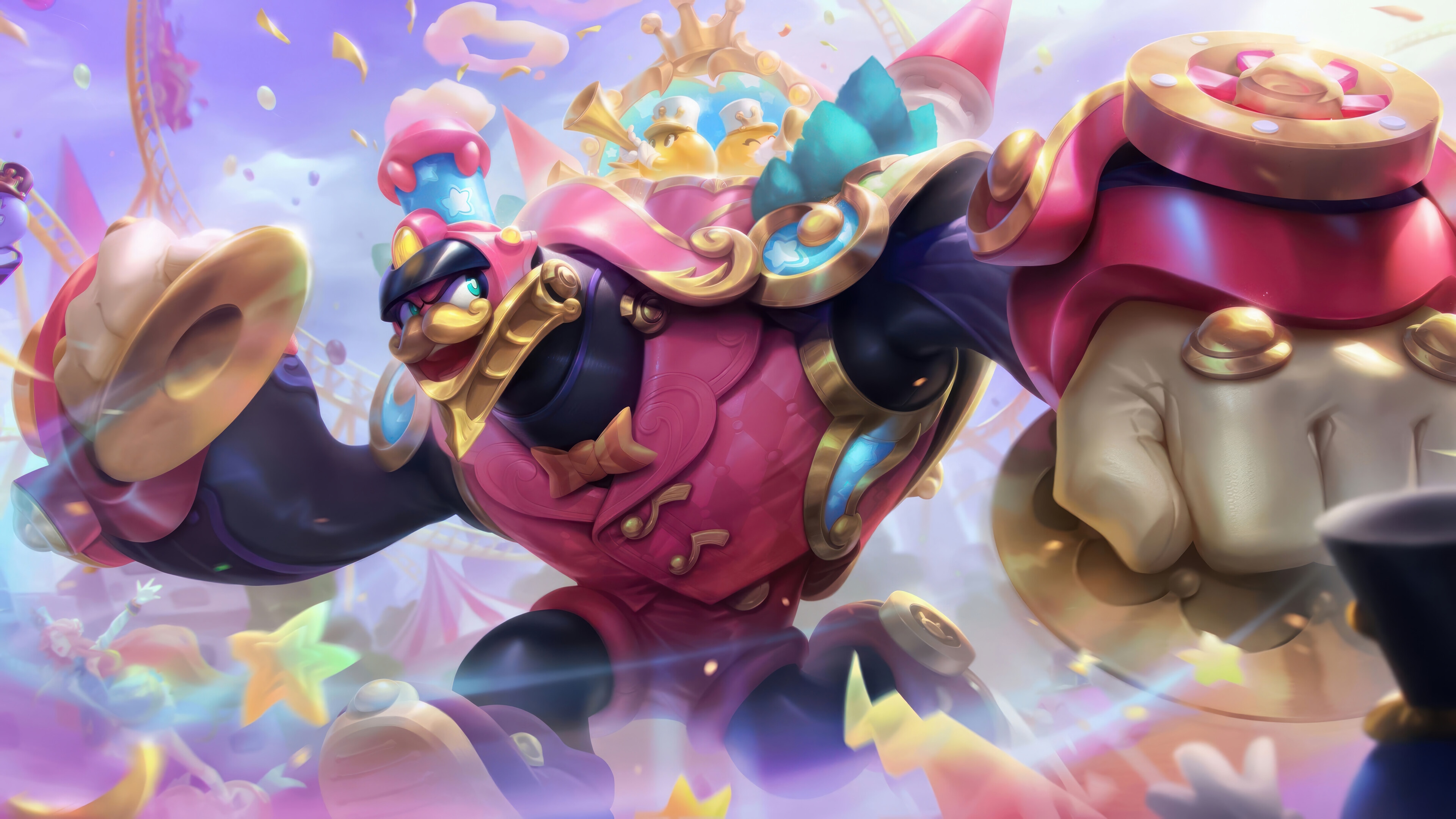 Garden Party Malphite League of Legends Splash Art 4K HD Wallpaper