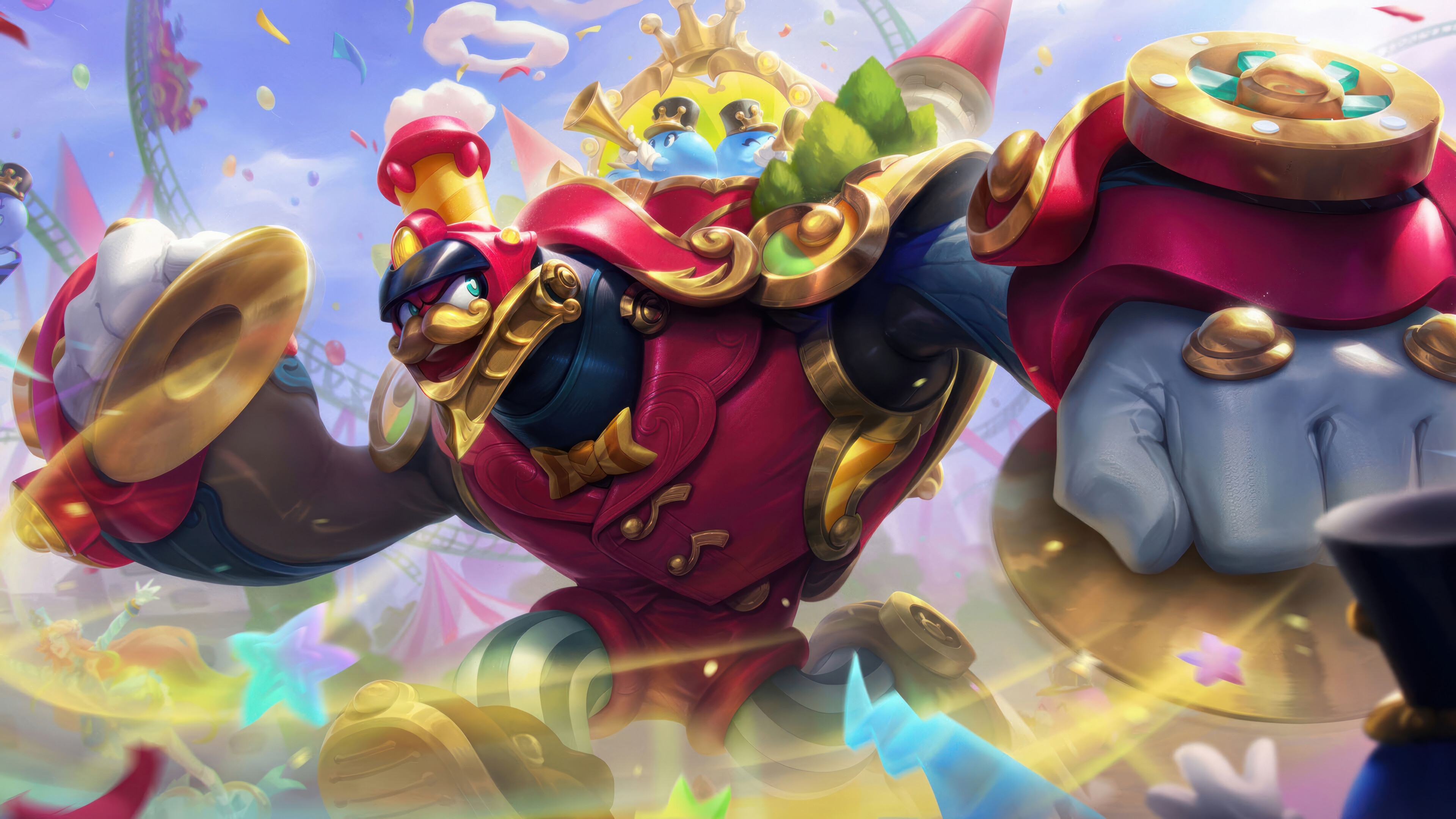 Garden Party Malphite League of Legends Splash Art 4K HD Wallpaper