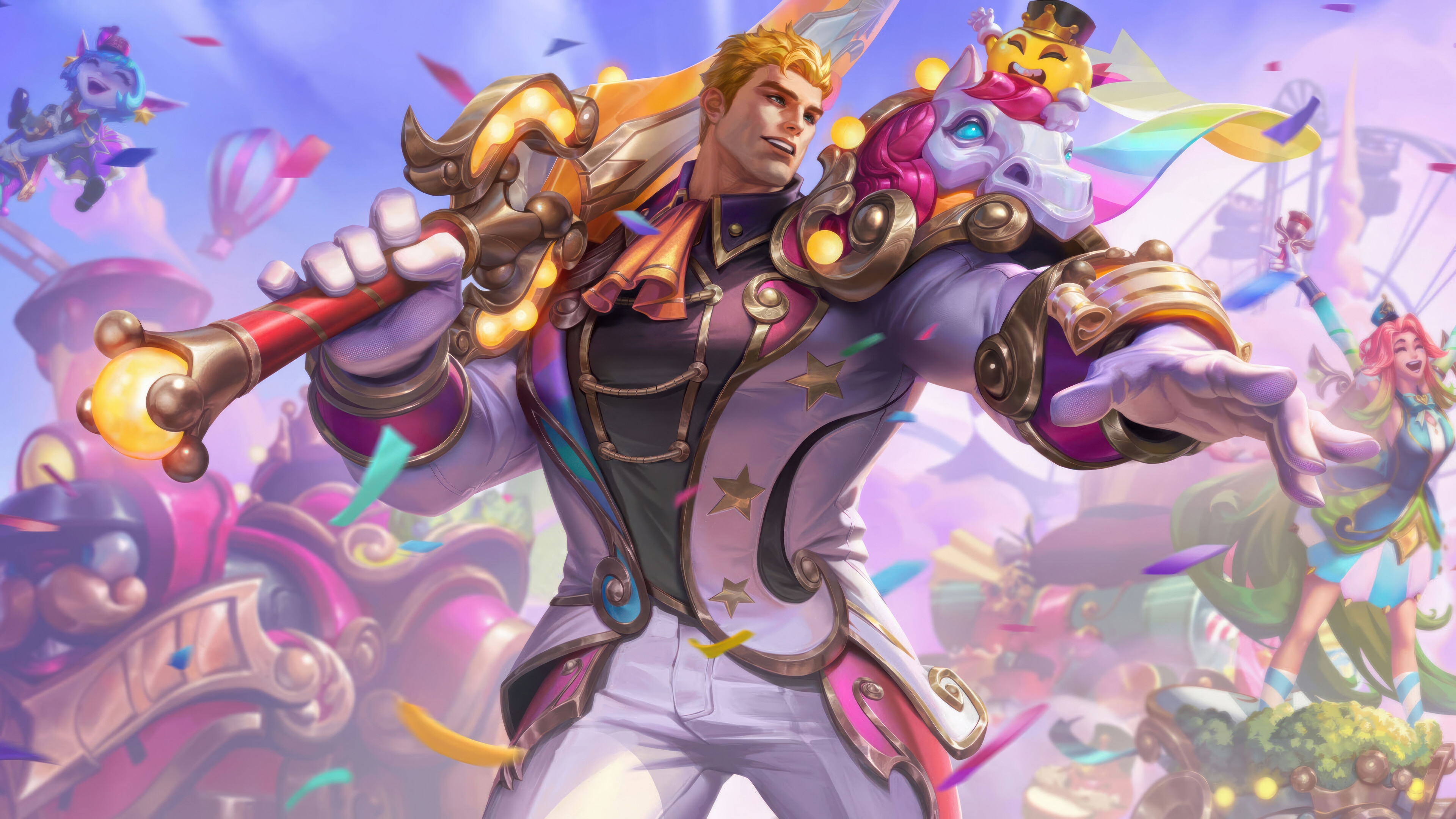 Garden Party Garen League of Legends Splash Art 4K HD Wallpaper