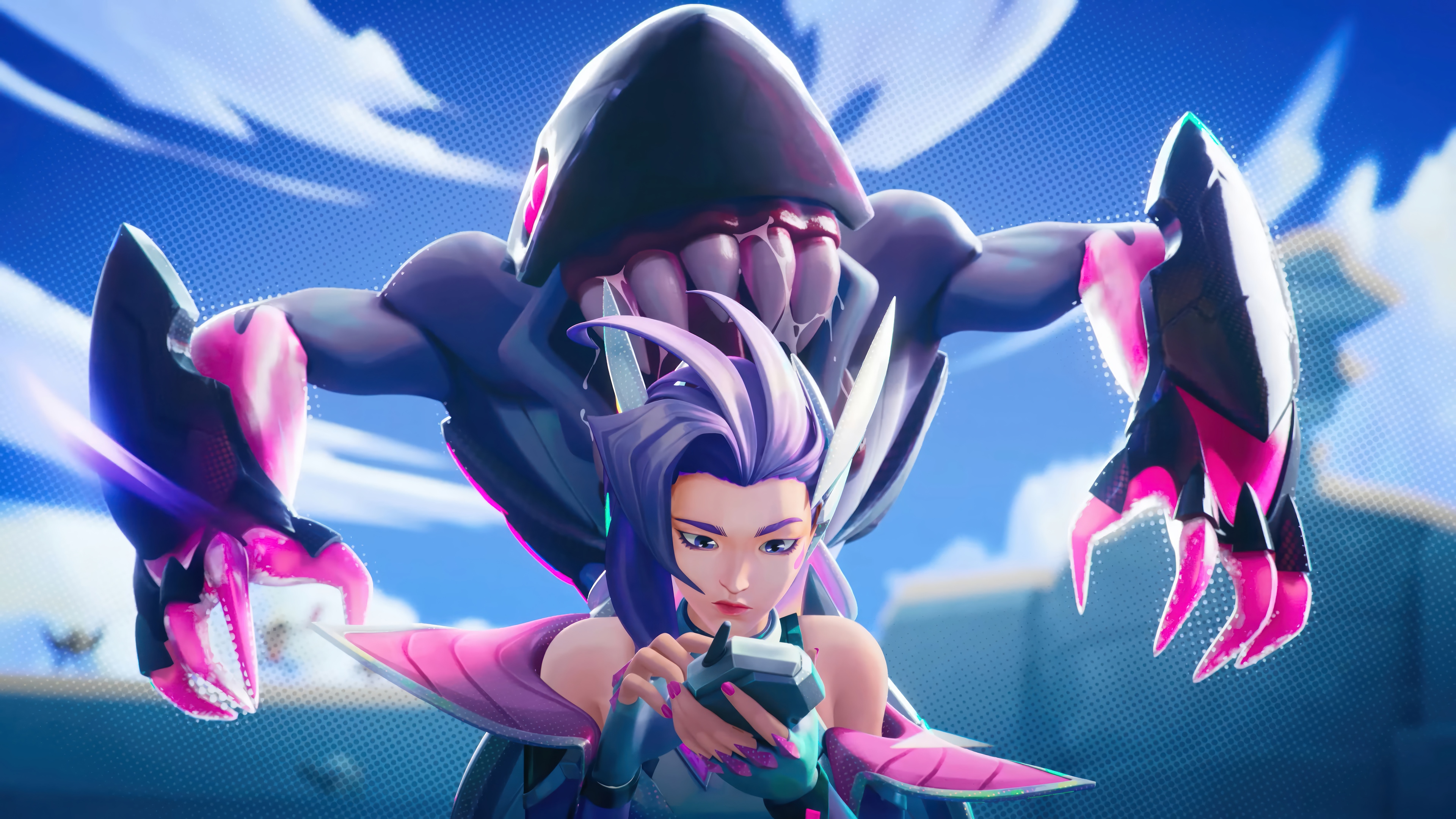 Anima Squad Seraphine and Monster in 4K HD Wallpaper
