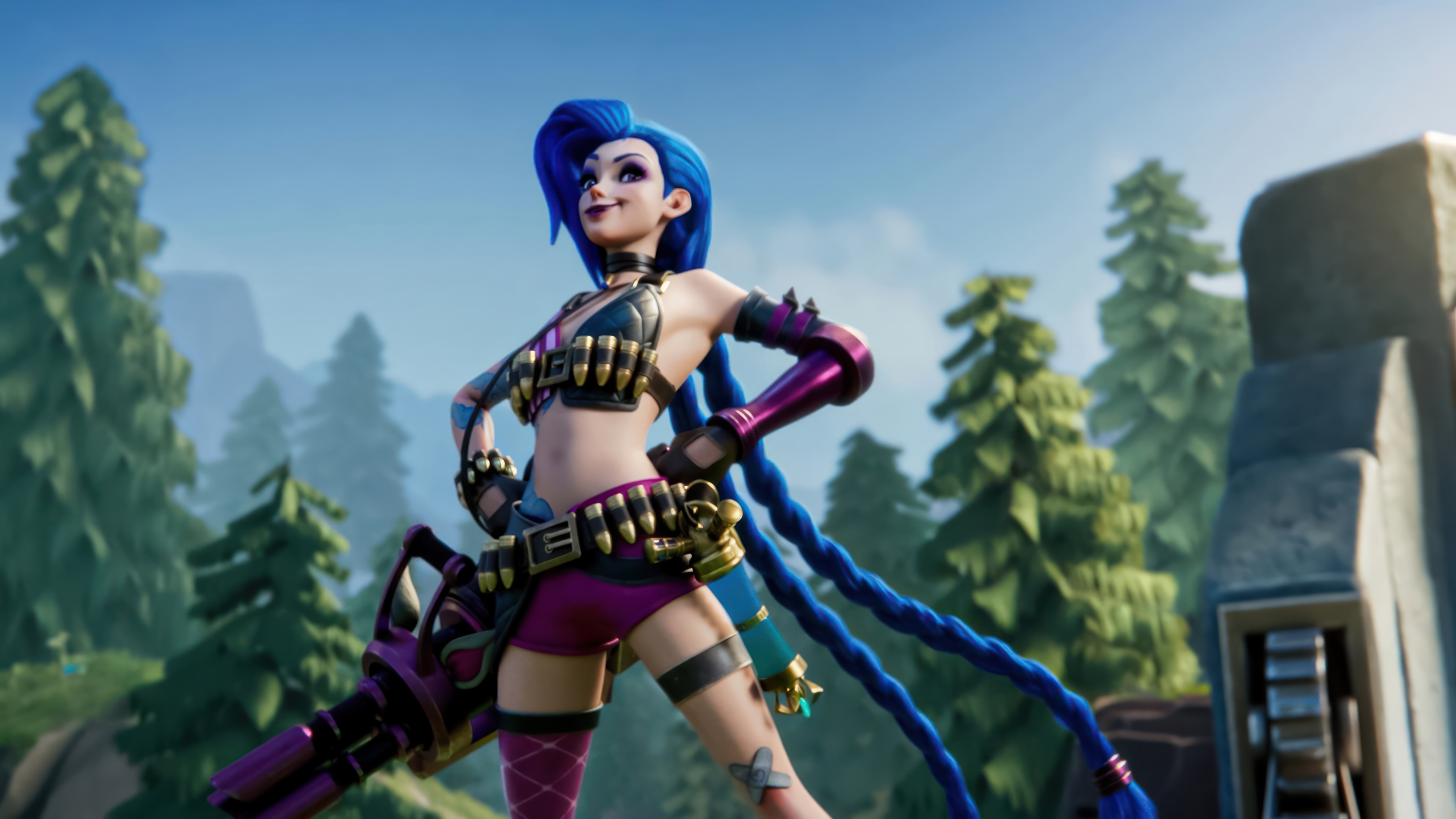 Jinx from League of Legends in 4K HD Wallpaper
