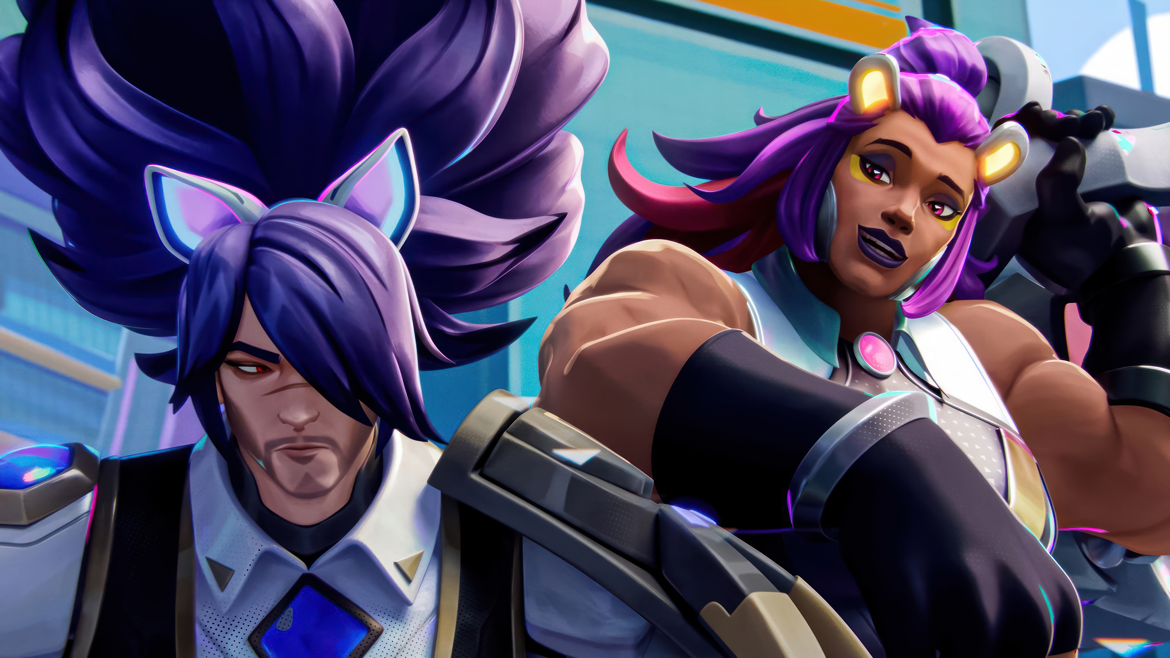 Anima Squad Yasuo and Briar in League of Legends 4K HD Wallpaper