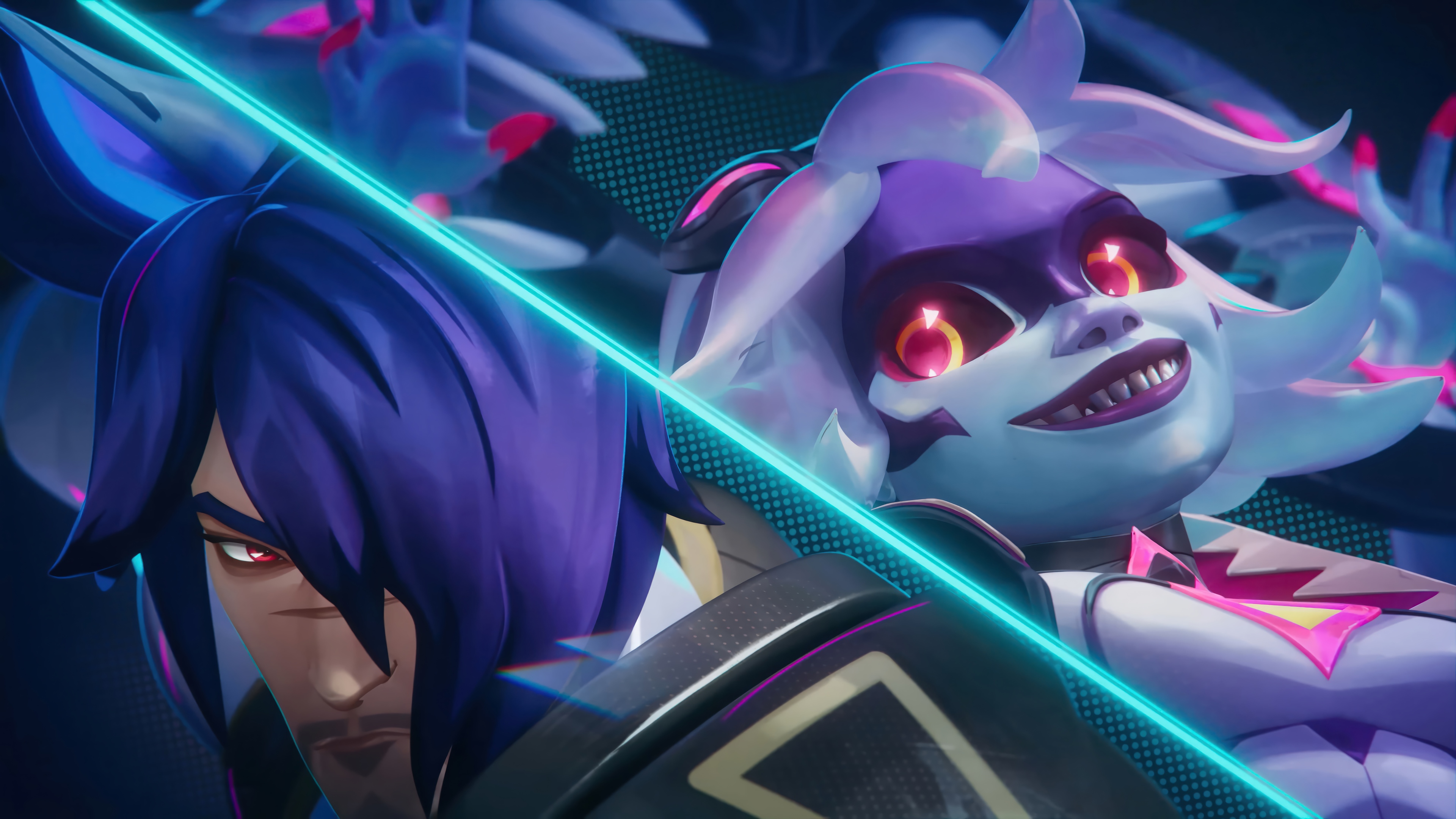 Yasuo and Briar from Anima Squad in League of Legends 4K HD Wallpaper