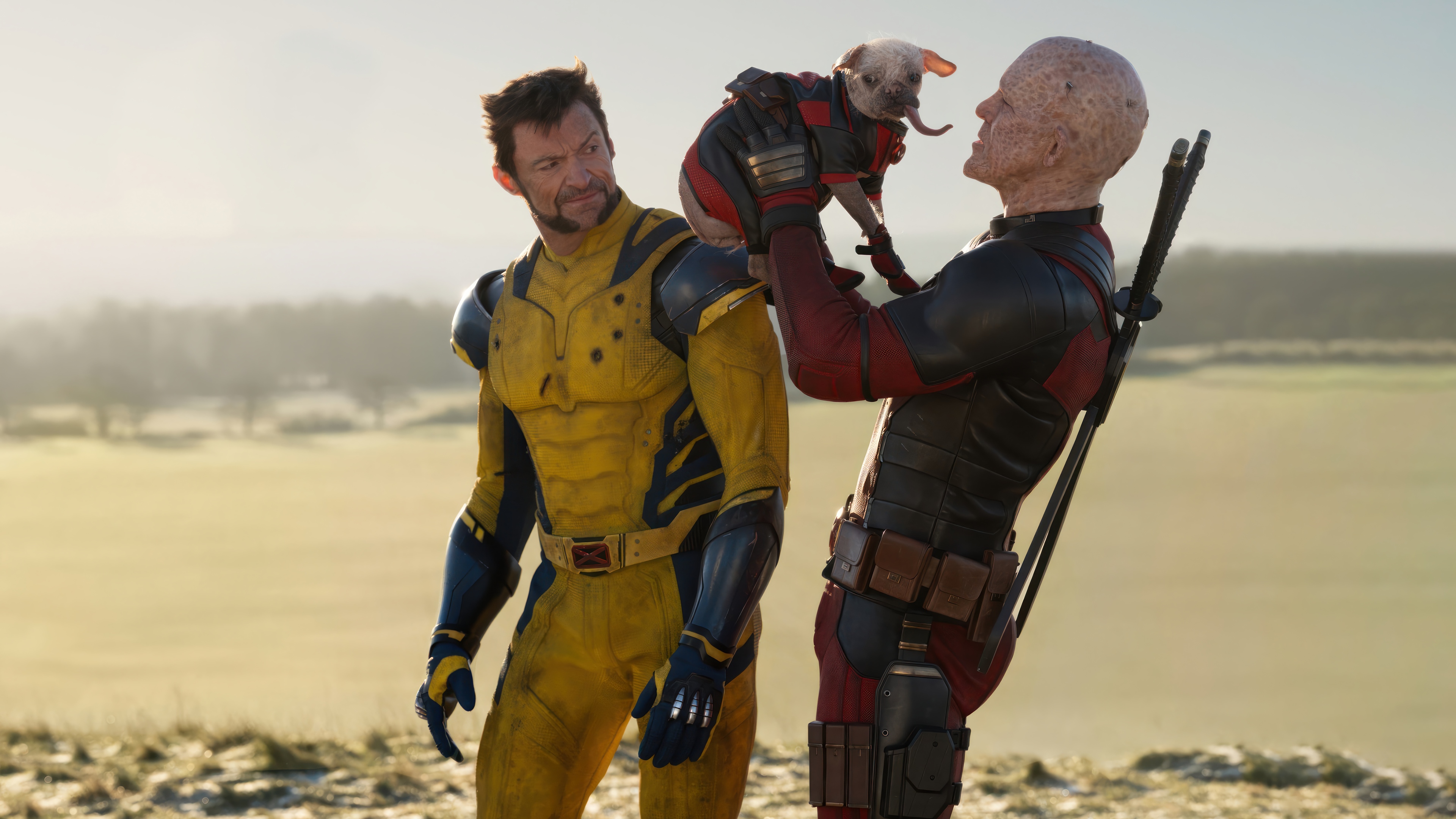 Deadpool and Wolverine with Dogpool 4K HD Wallpaper