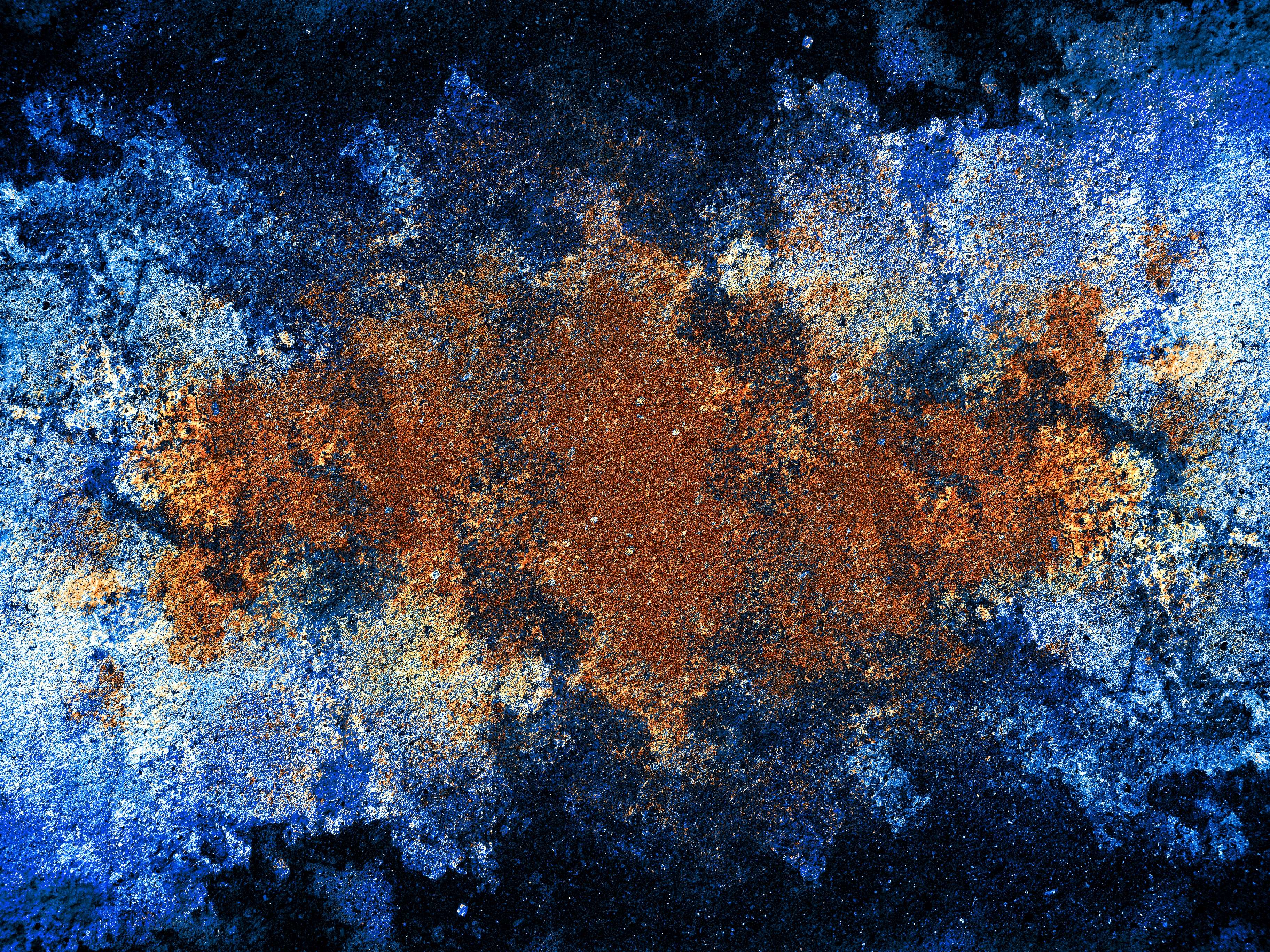 Abstract blue and rust textured background HD Wallpaper