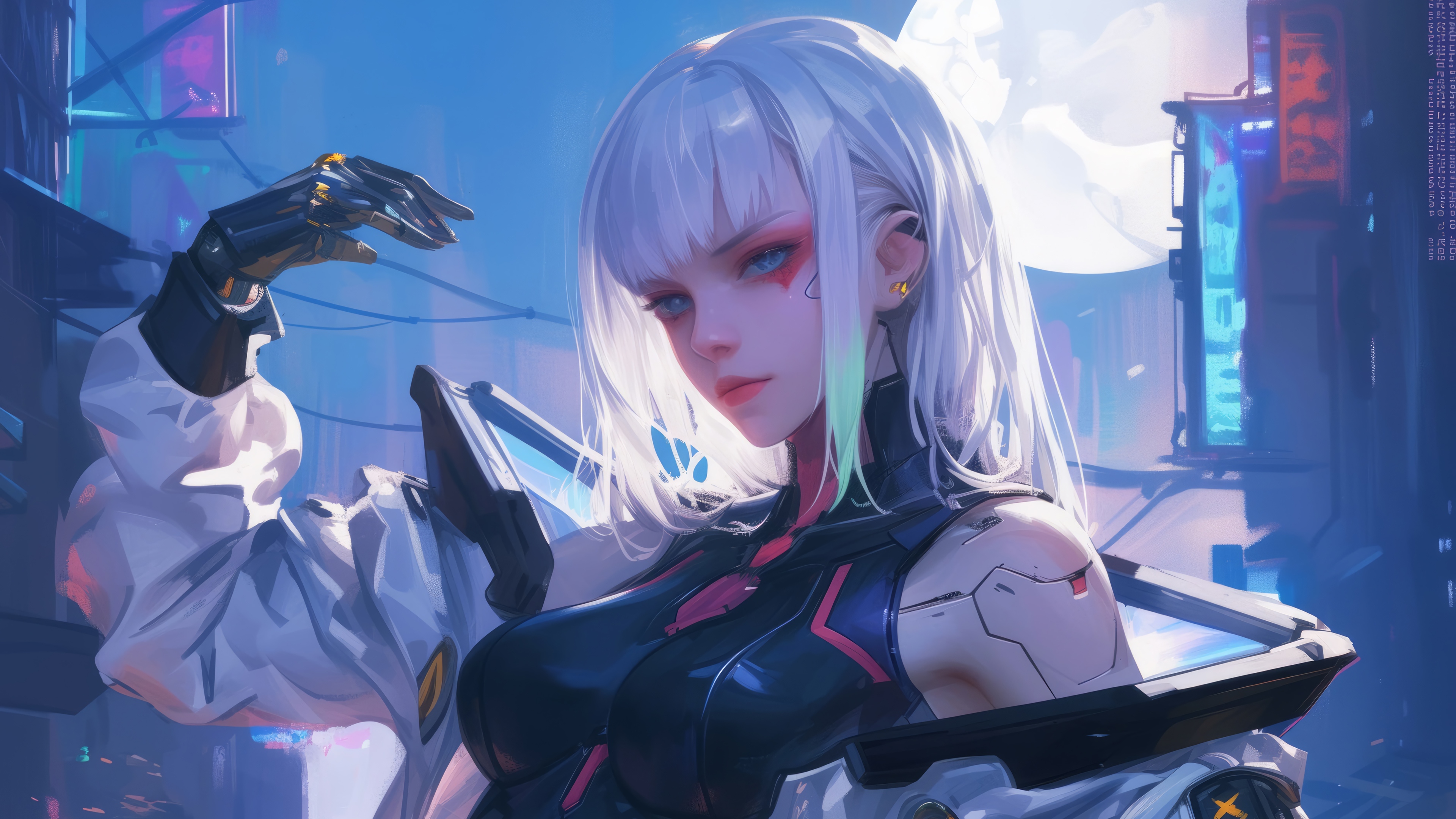 Lucy from Cyberpunk: Edgerunners in 4K HD Wallpaper