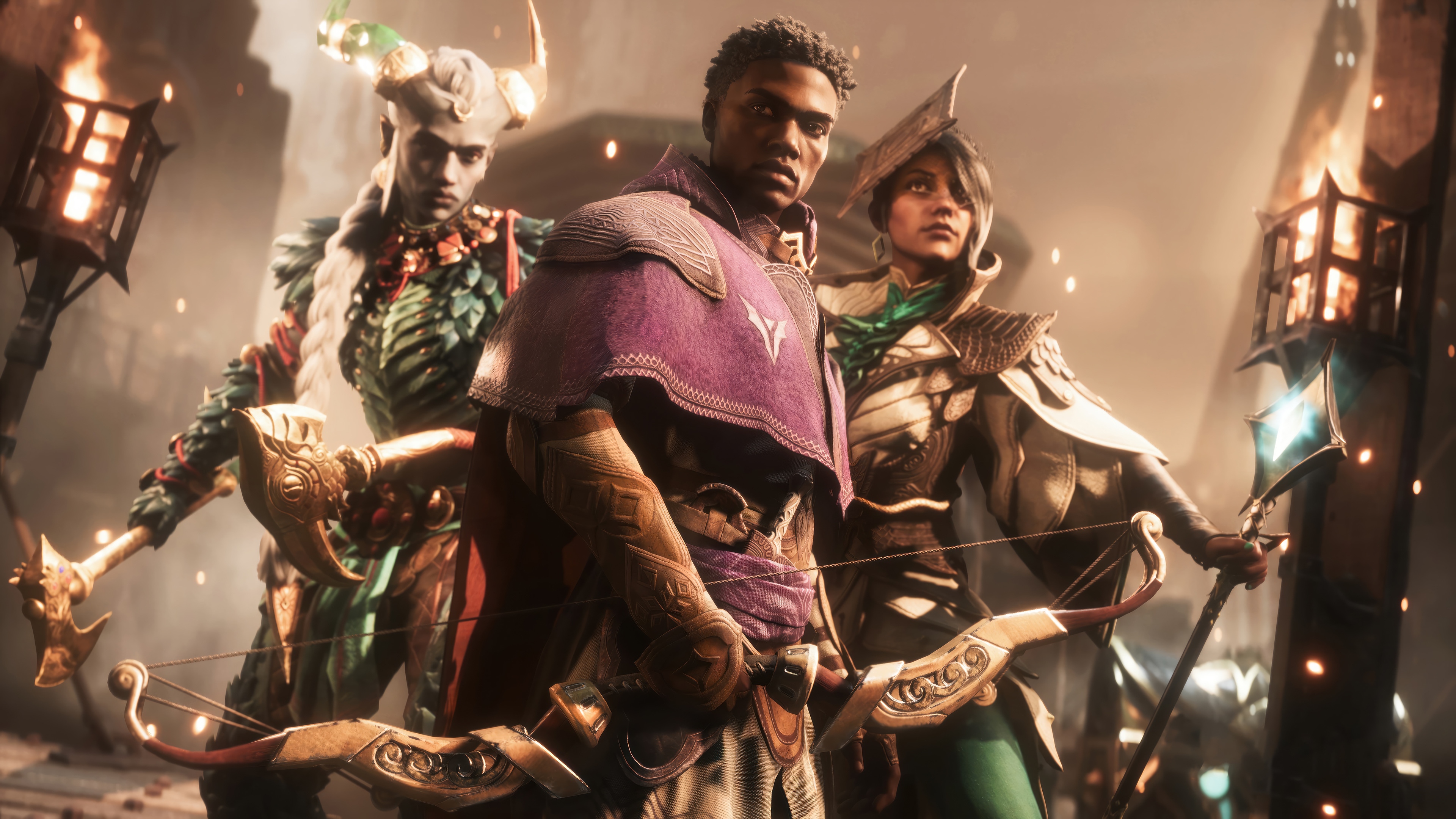 Dragon Age: The Veilguard Characters with Bows HD Wallpaper