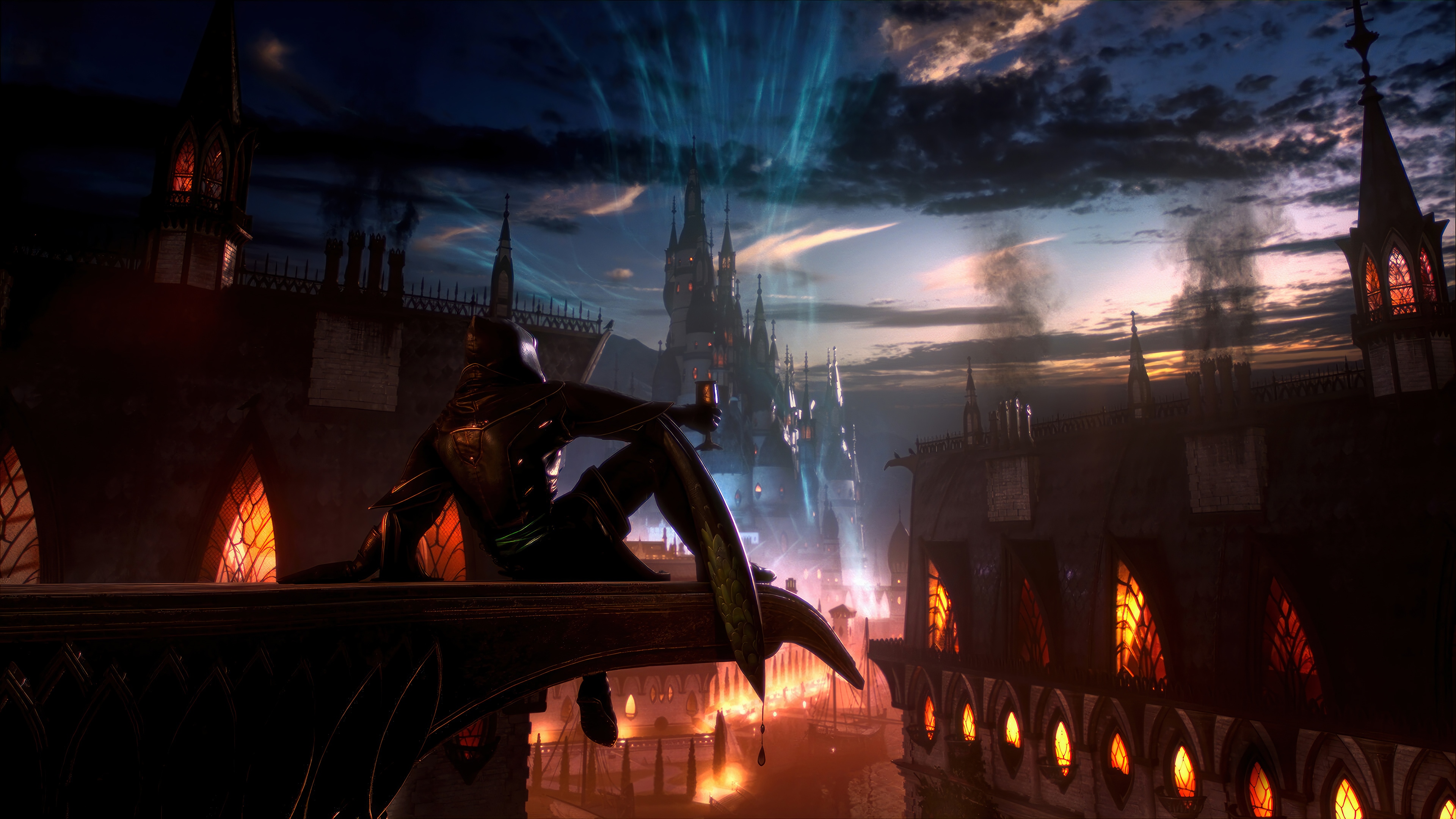 Dragon Age: The Veilguard Castle at Dusk HD Wallpaper