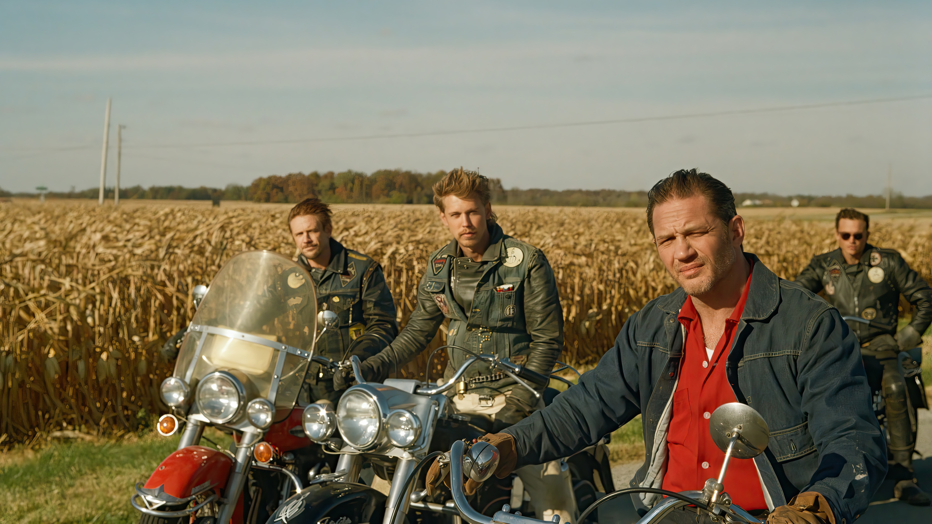 The Bikeriders: Tom Hardy and Austin Butler on Motorcycles HD Wallpaper