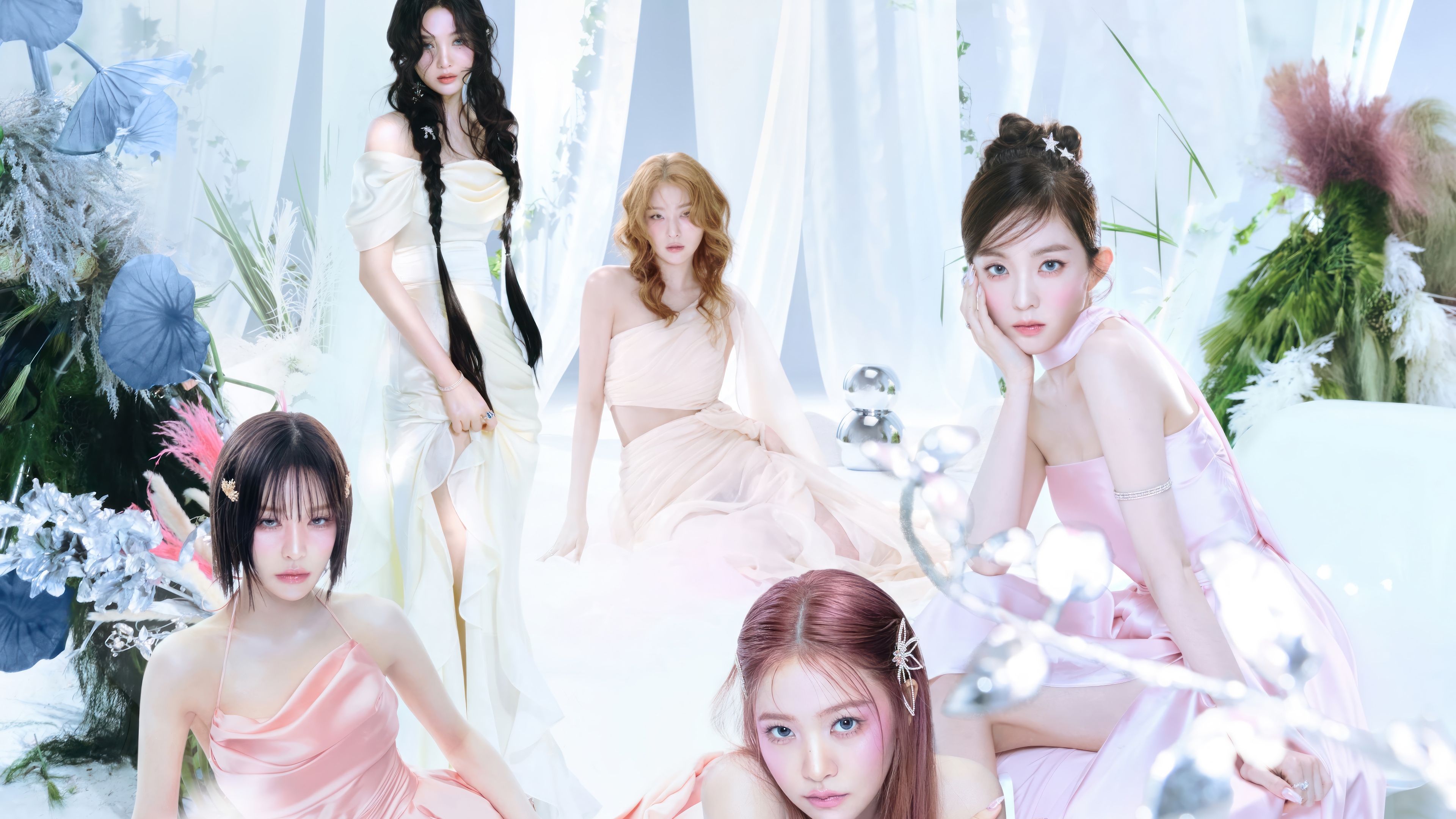 Red Velvet members in ethereal outfits HD Wallpaper