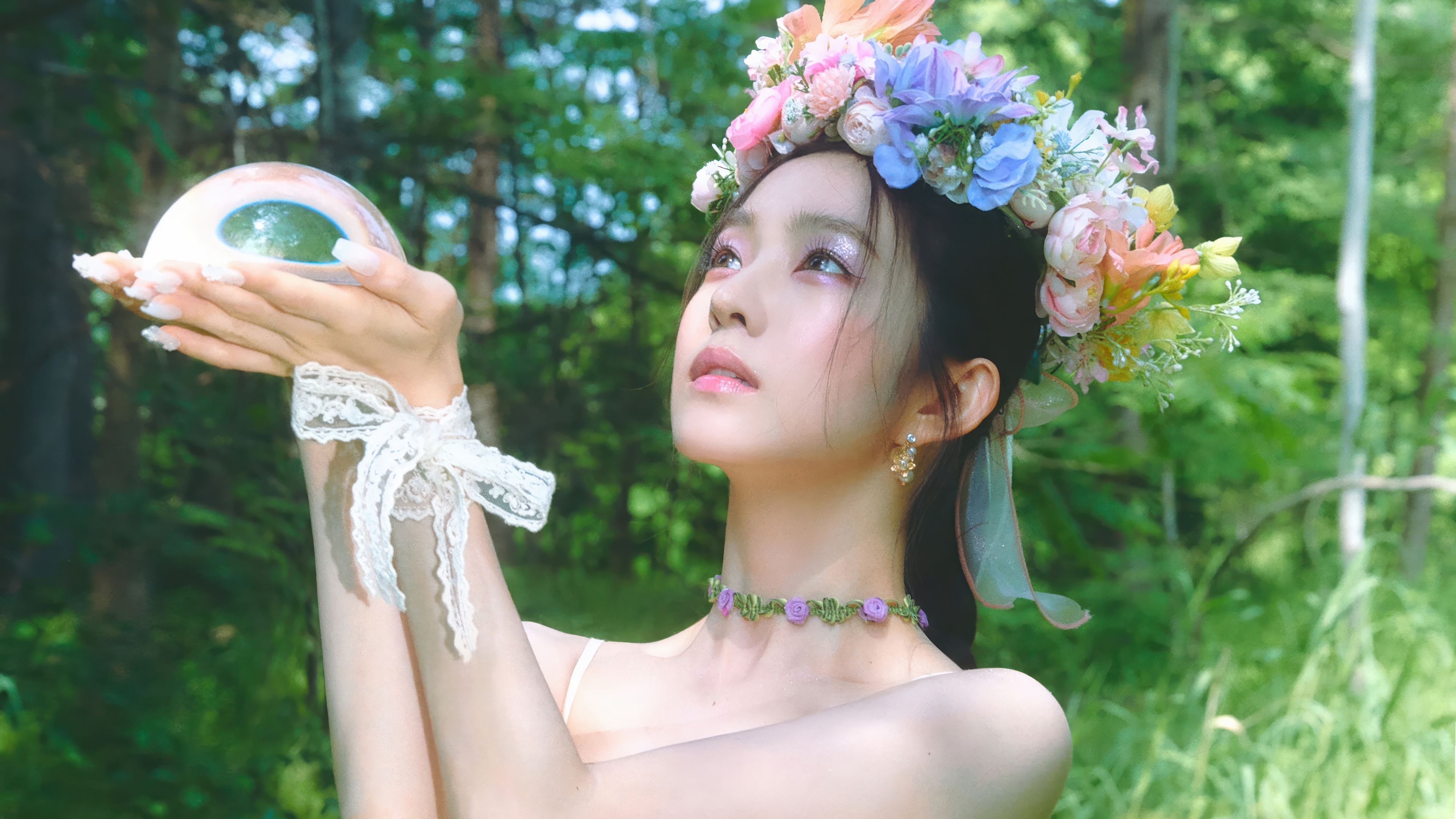 Irene from Red Velvet holding a crystal ball HD Wallpaper