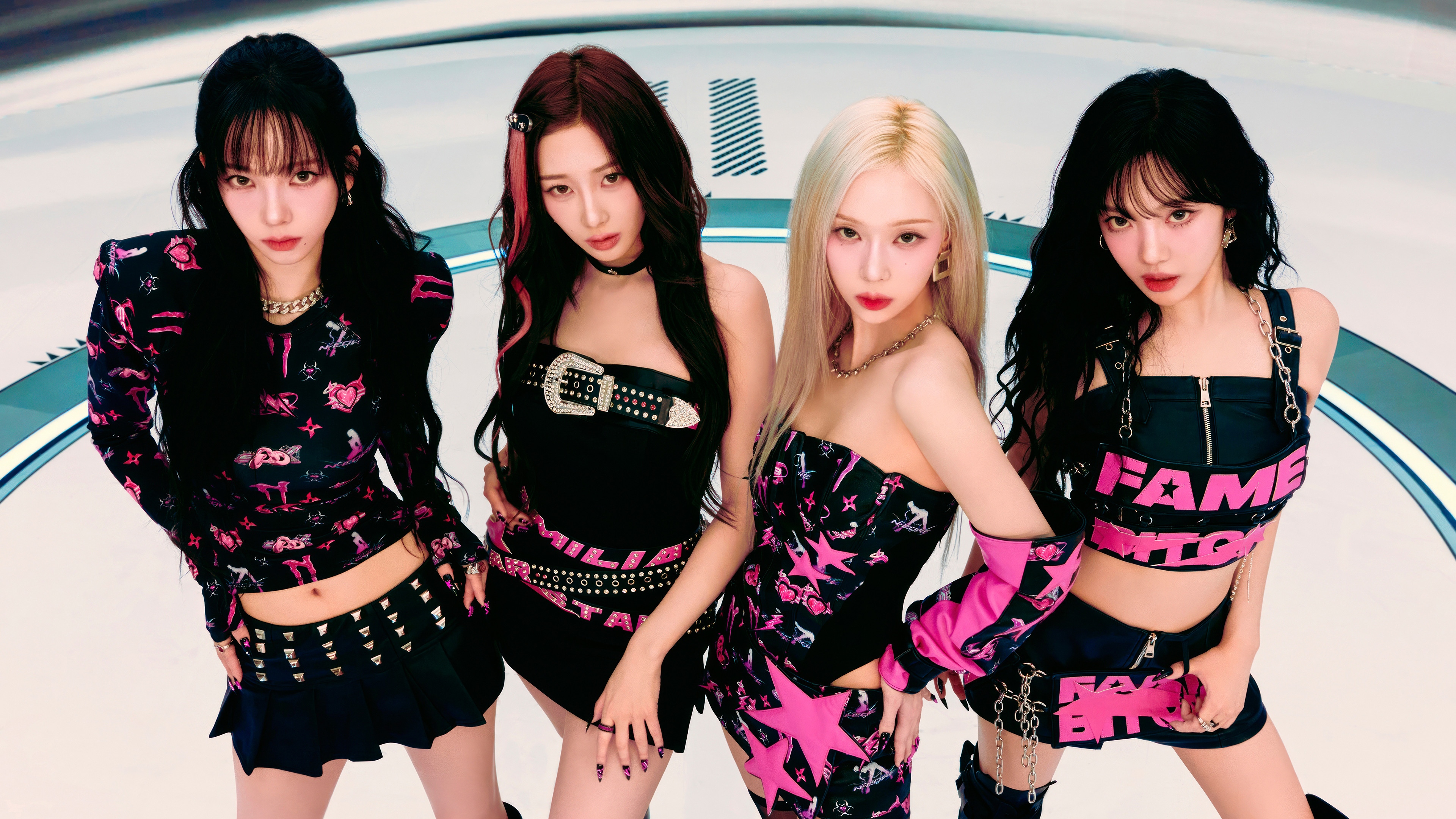 Aespa members Karina, Giselle, Winter, and Ningning in 4K HD Wallpaper
