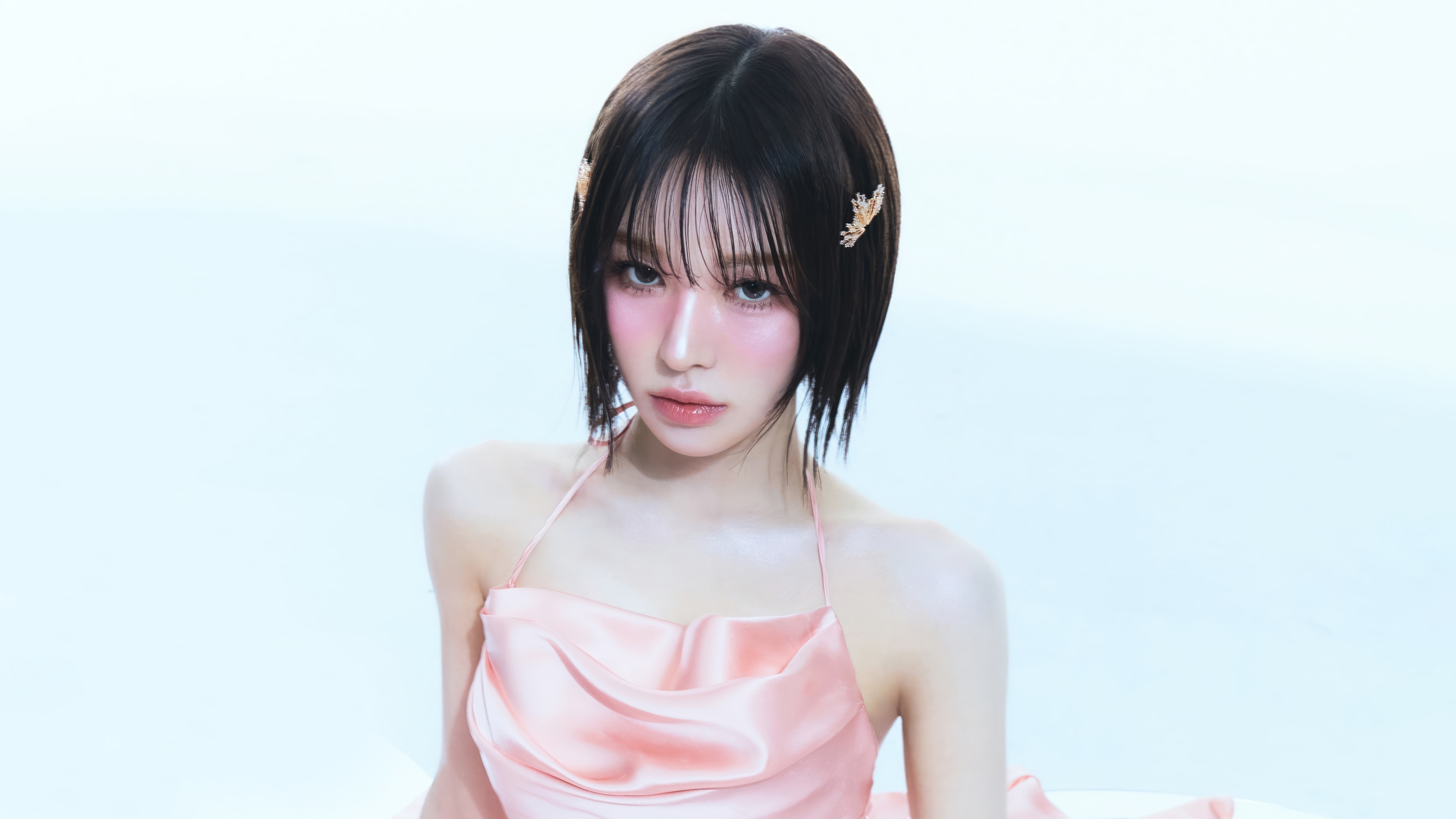 Wendy from Red Velvet in a pink dress HD Wallpaper