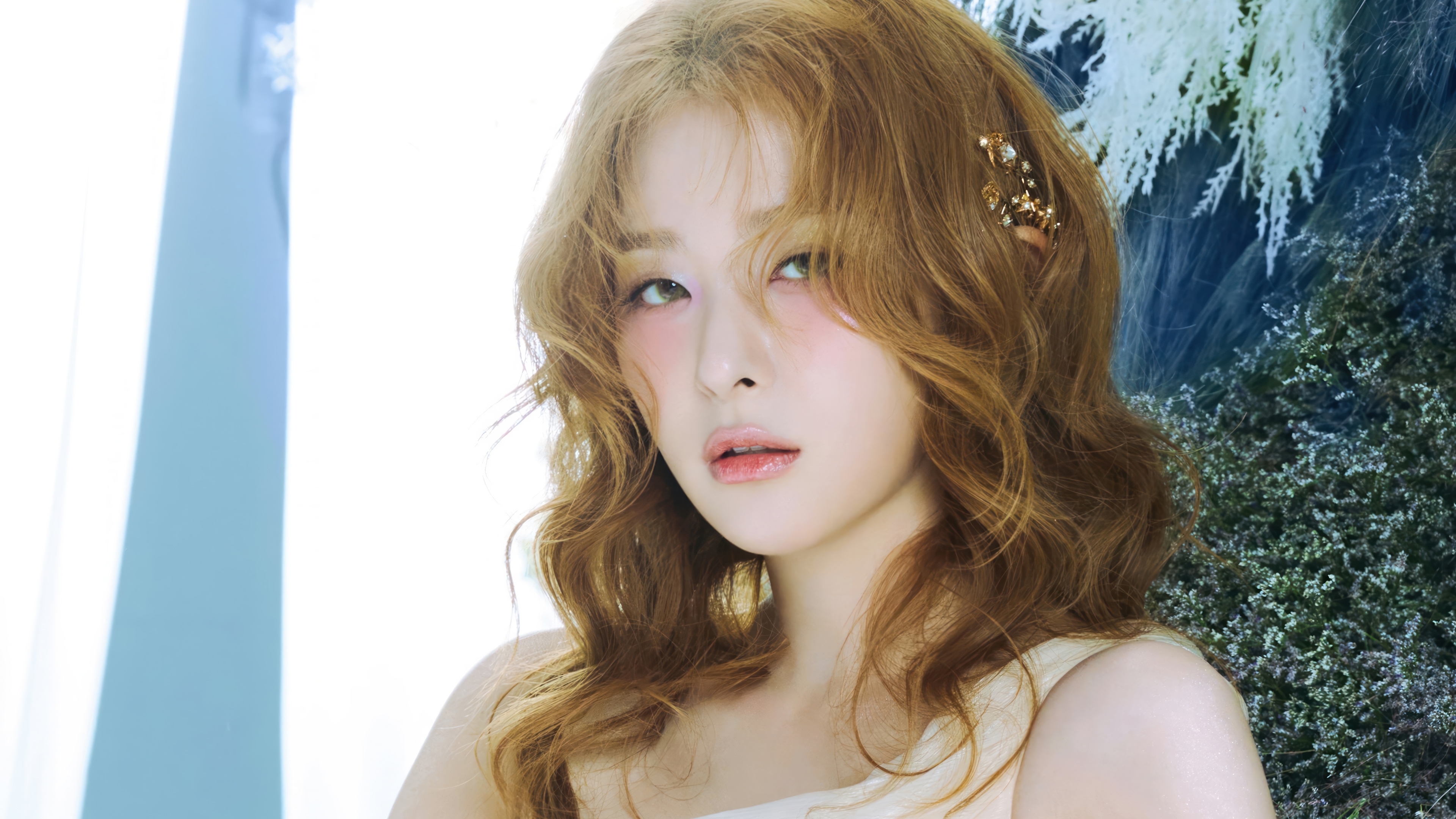 Seulgi from Red Velvet in a cosmic setting HD Wallpaper