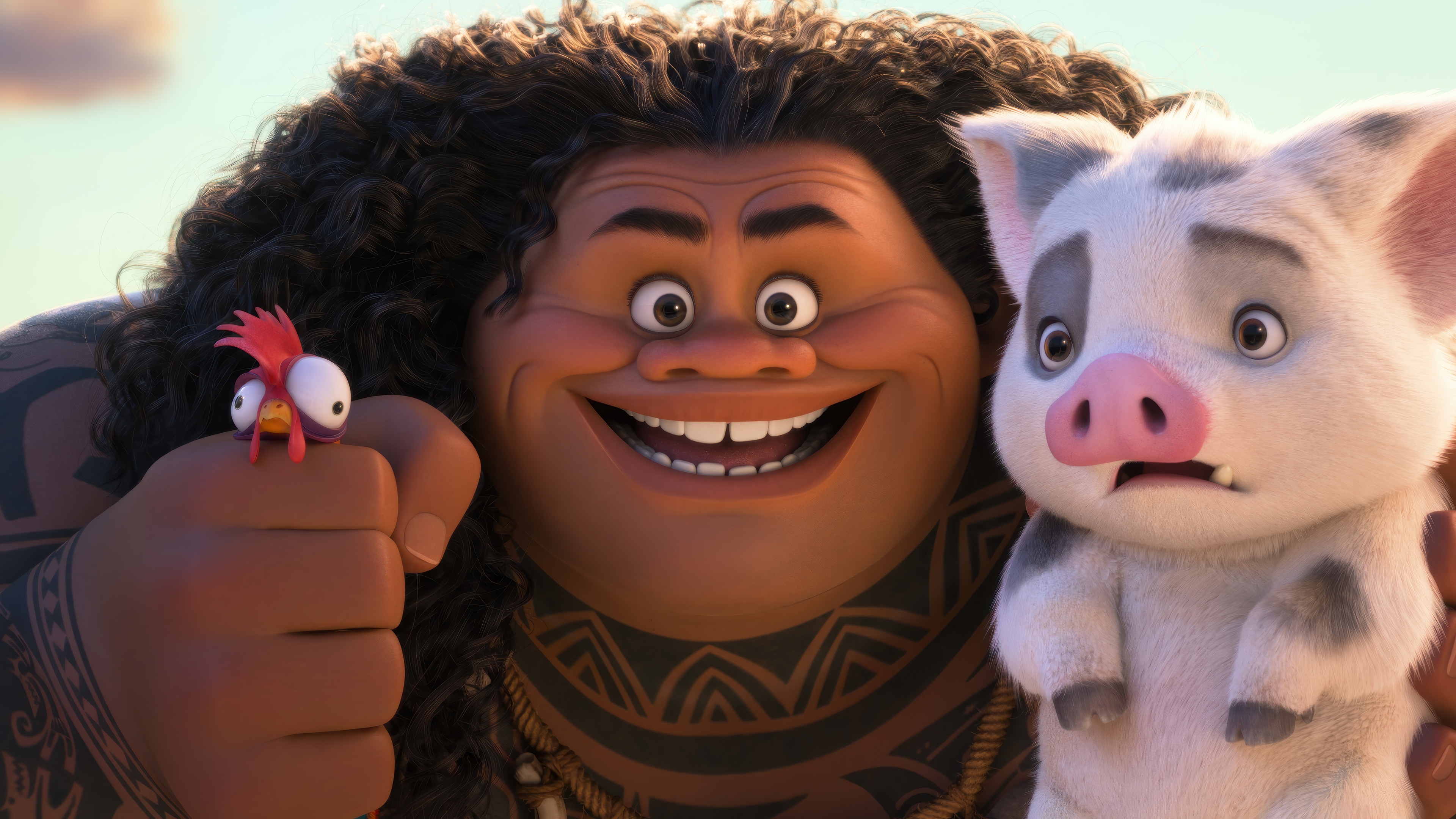 Maui and Pua from Moana 4K HD Wallpaper