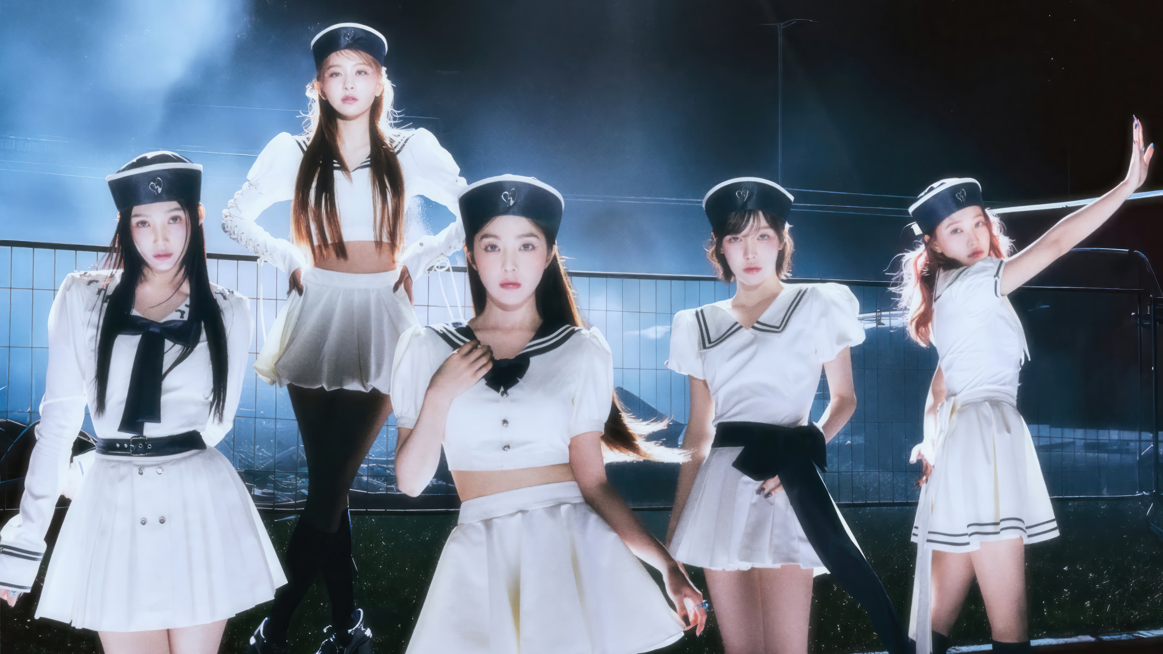 Red Velvet members in sailor-inspired outfits HD Wallpaper