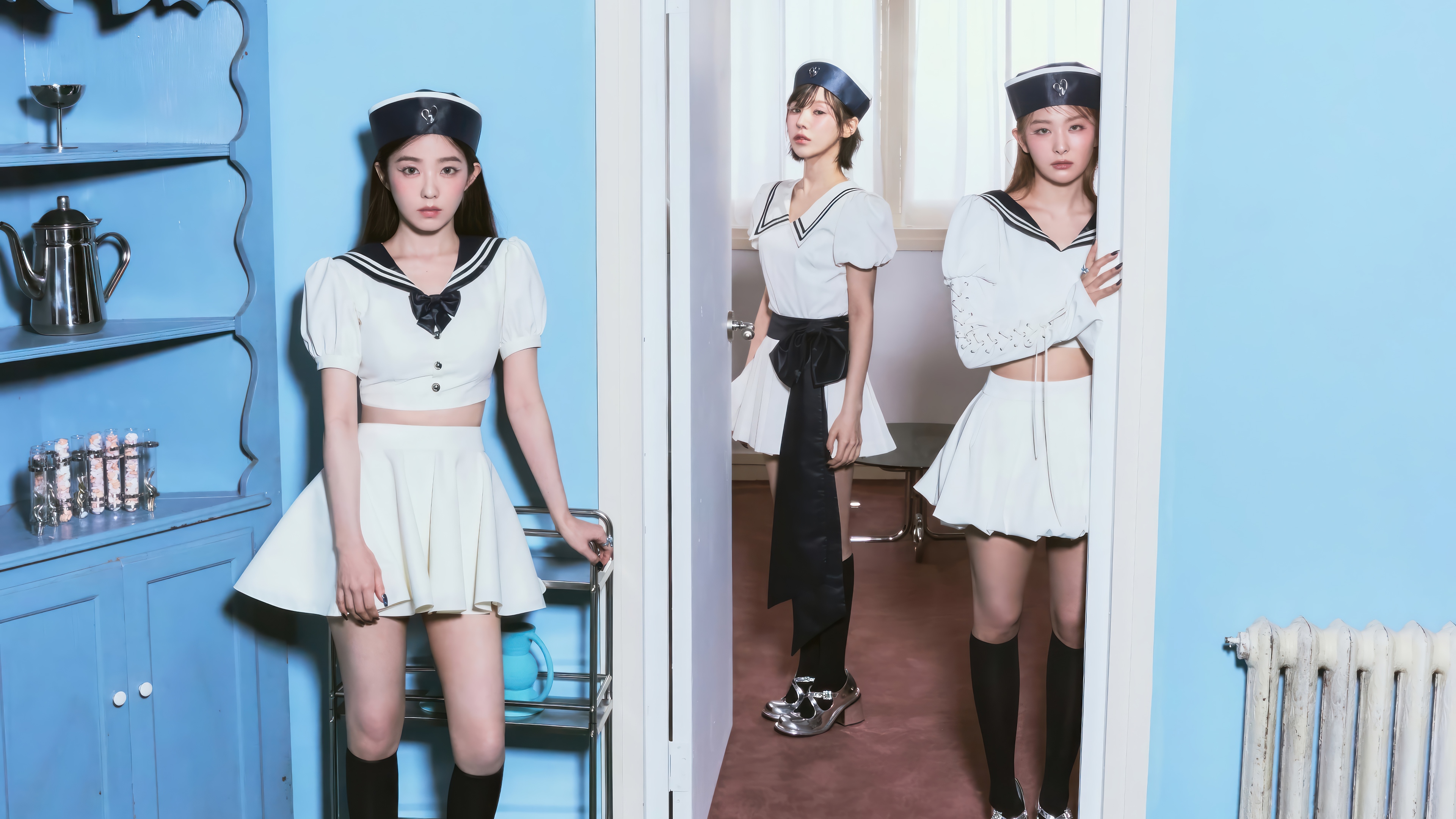 Red Velvet Irene, Seulgi, and Wendy in Sailor Outfits HD Wallpaper