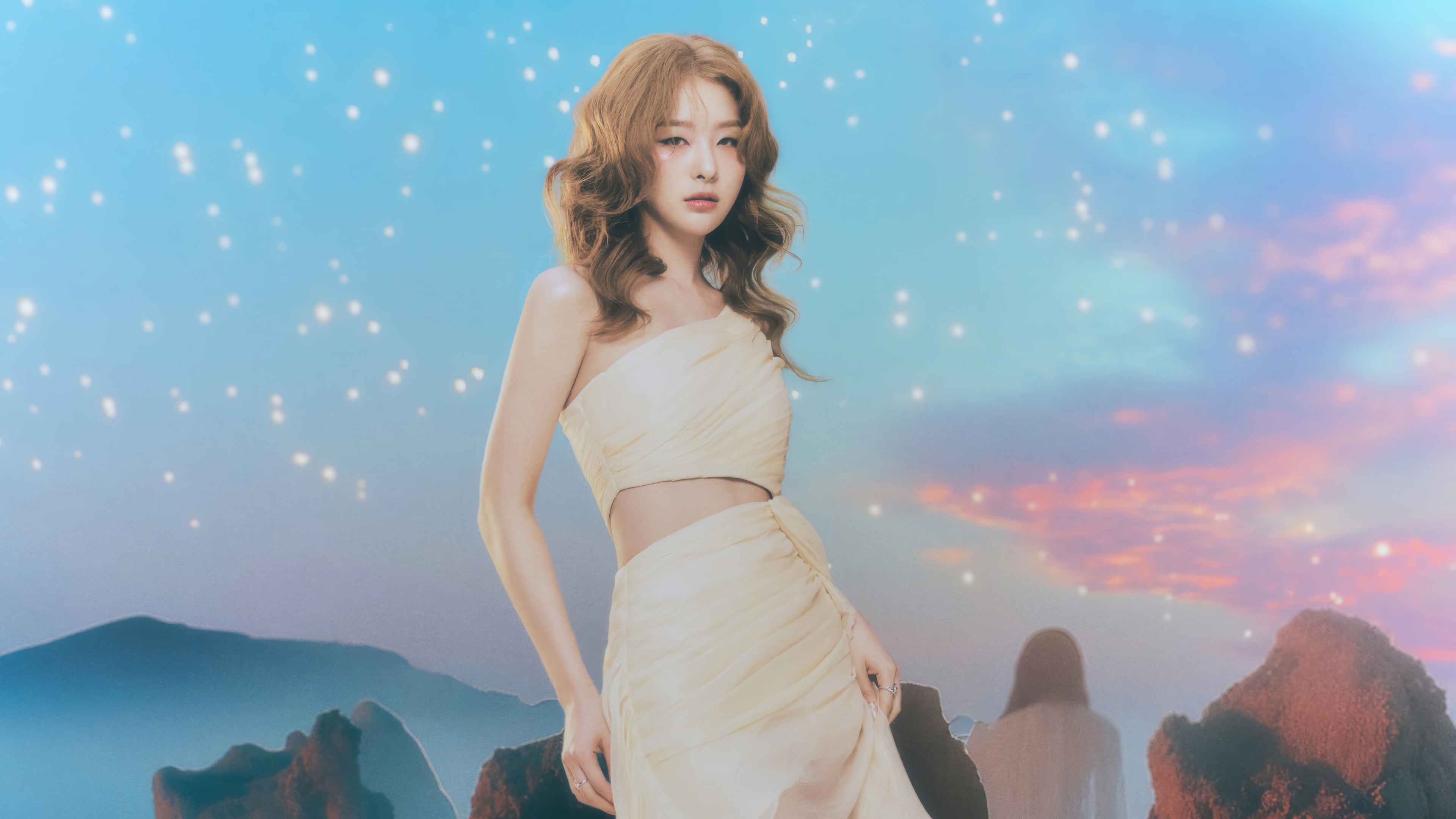 Seulgi from Red Velvet in a cosmic setting HD Wallpaper