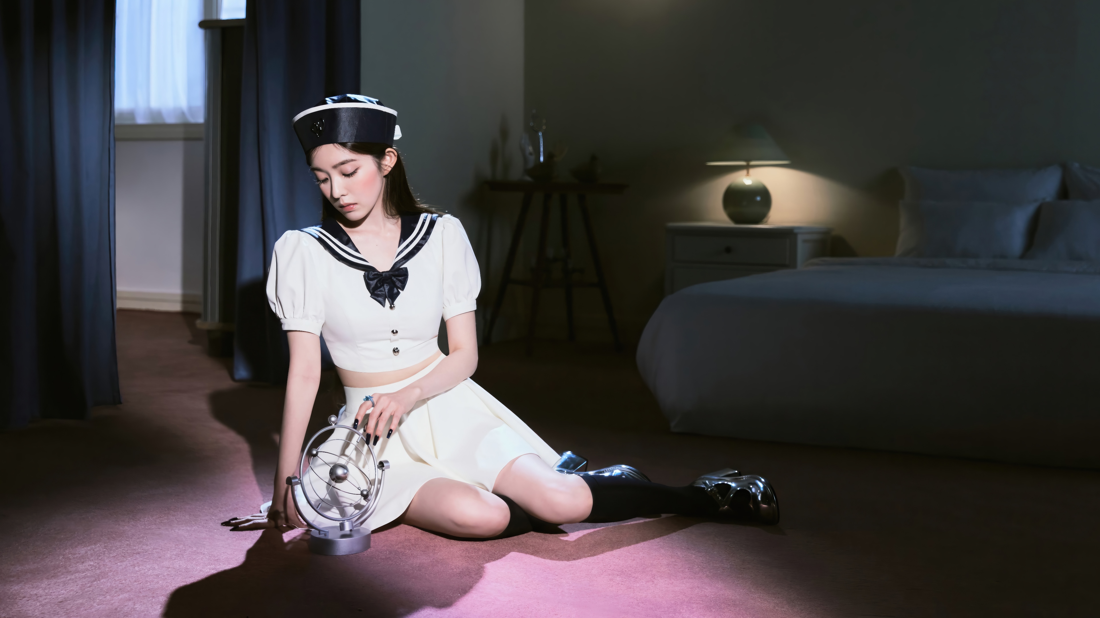Irene from Red Velvet in a sailor outfit with a cosmic device HD Wallpaper