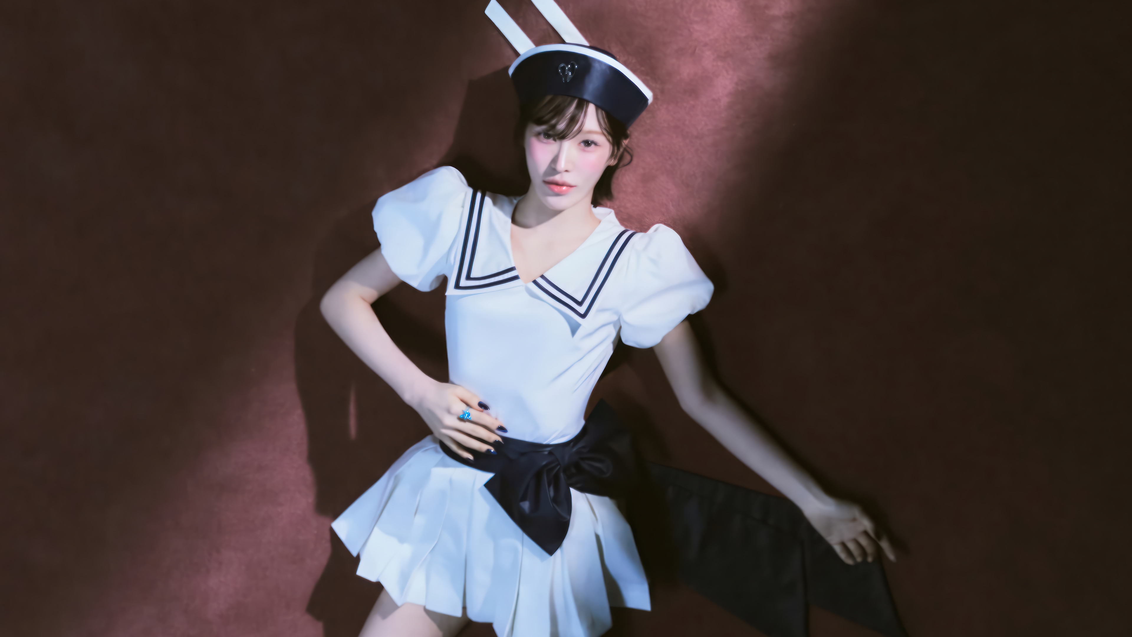 Wendy from Red Velvet in a sailor outfit HD Wallpaper