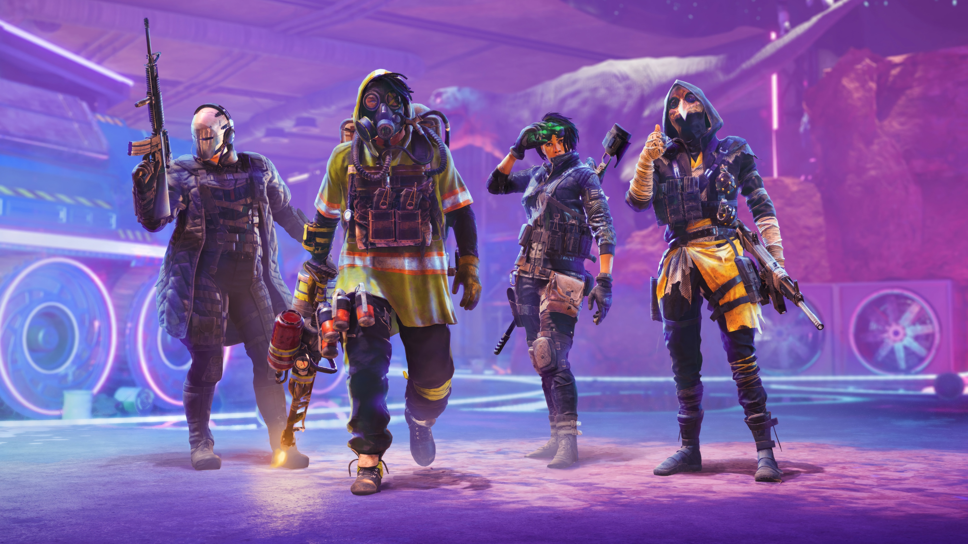 Xdefiant characters in a futuristic setting HD Wallpaper