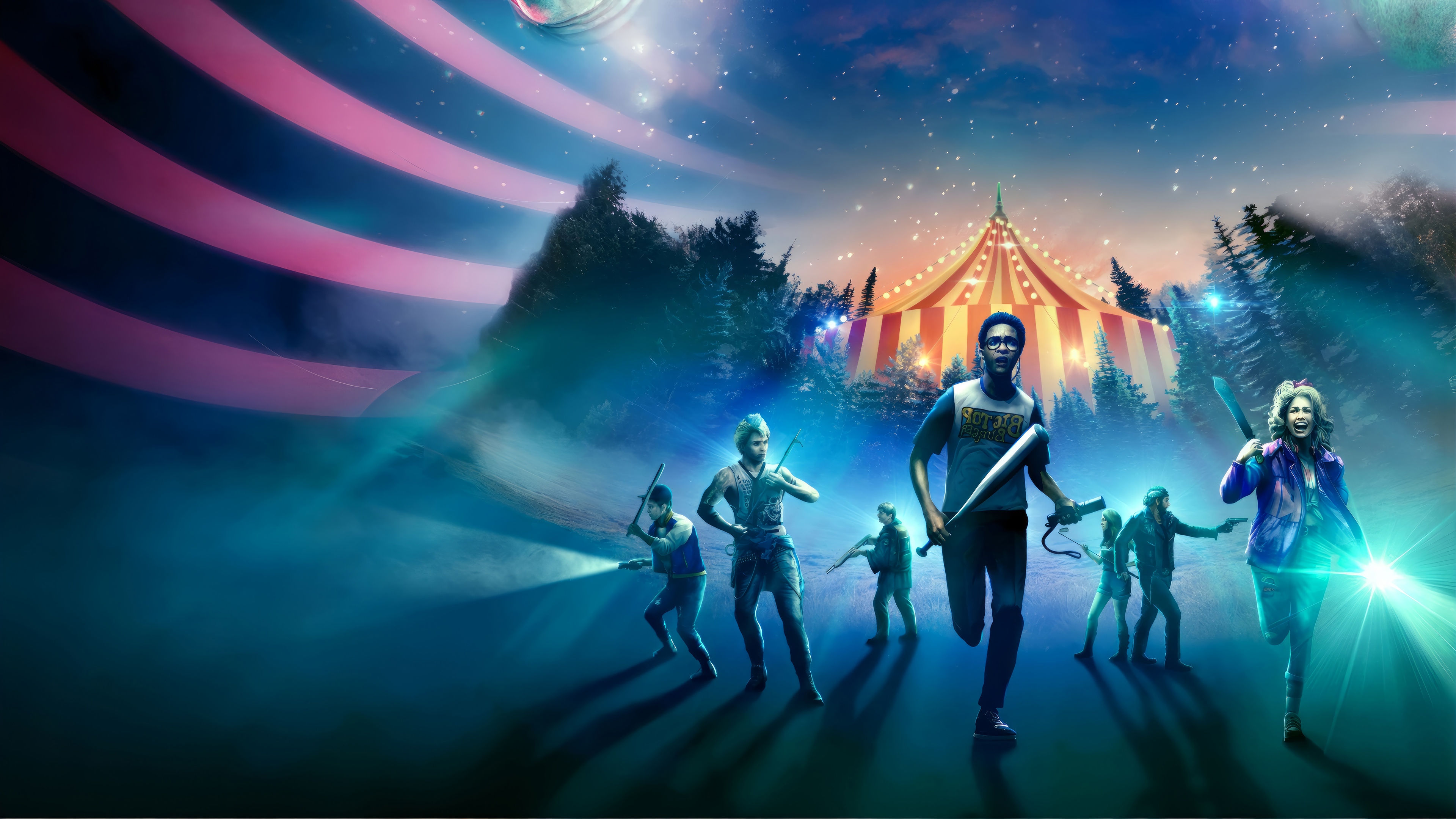 Killer Klowns from Outer Space: The Game 4K HD Wallpaper