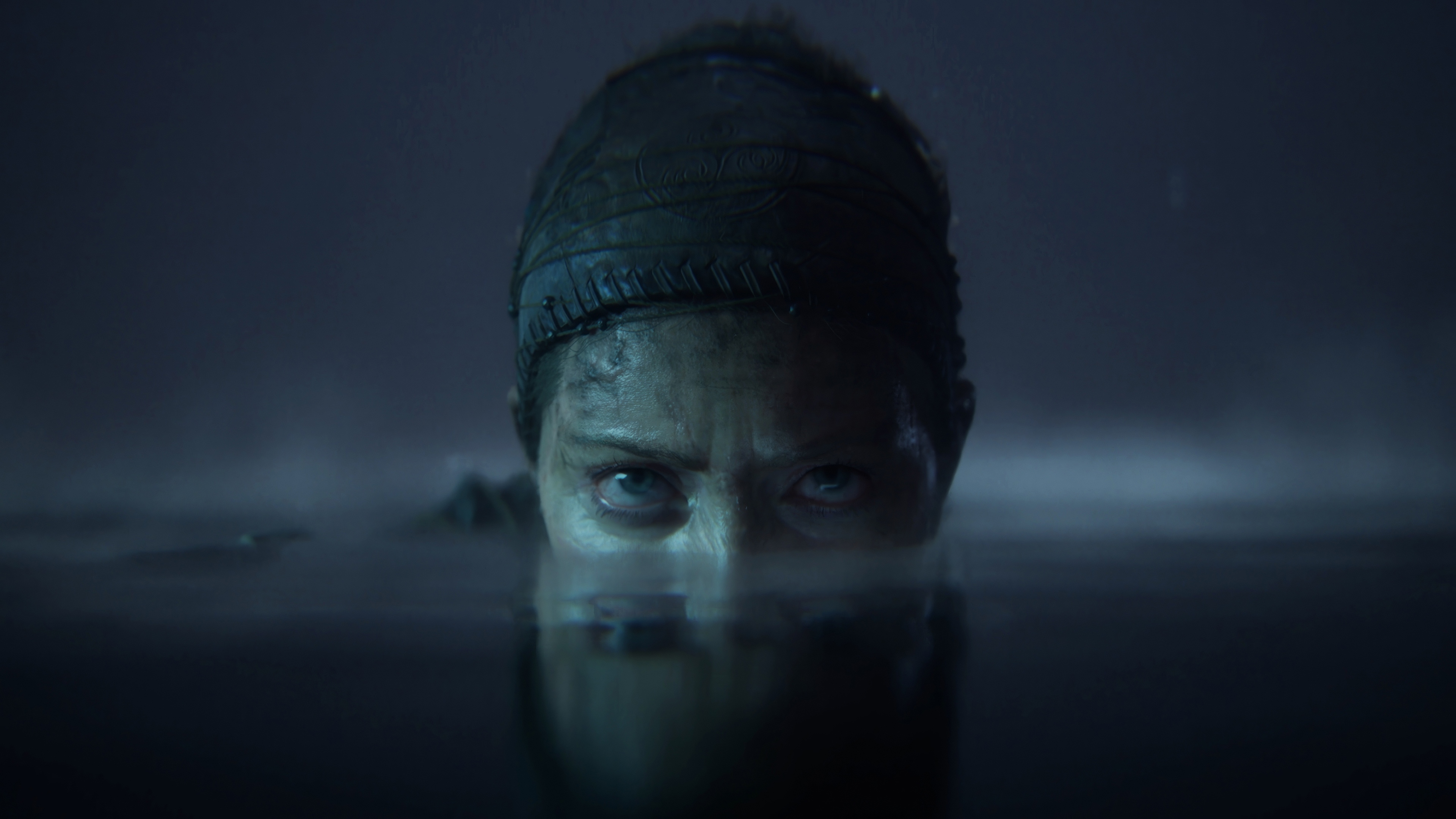 Woman emerging from dark water HD Wallpaper
