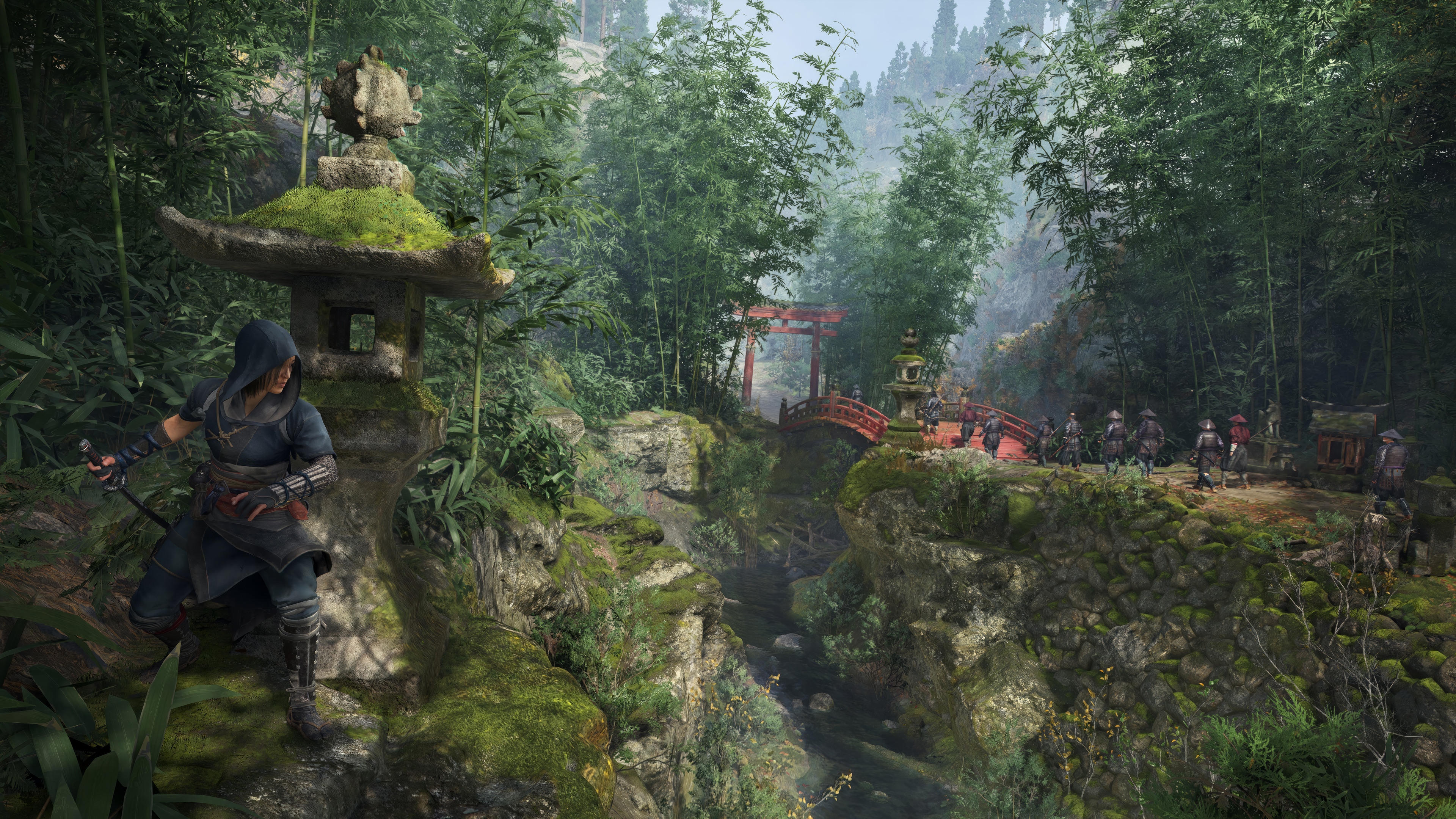 Shinobi Naoe in a Japanese Garden 4K HD Wallpaper