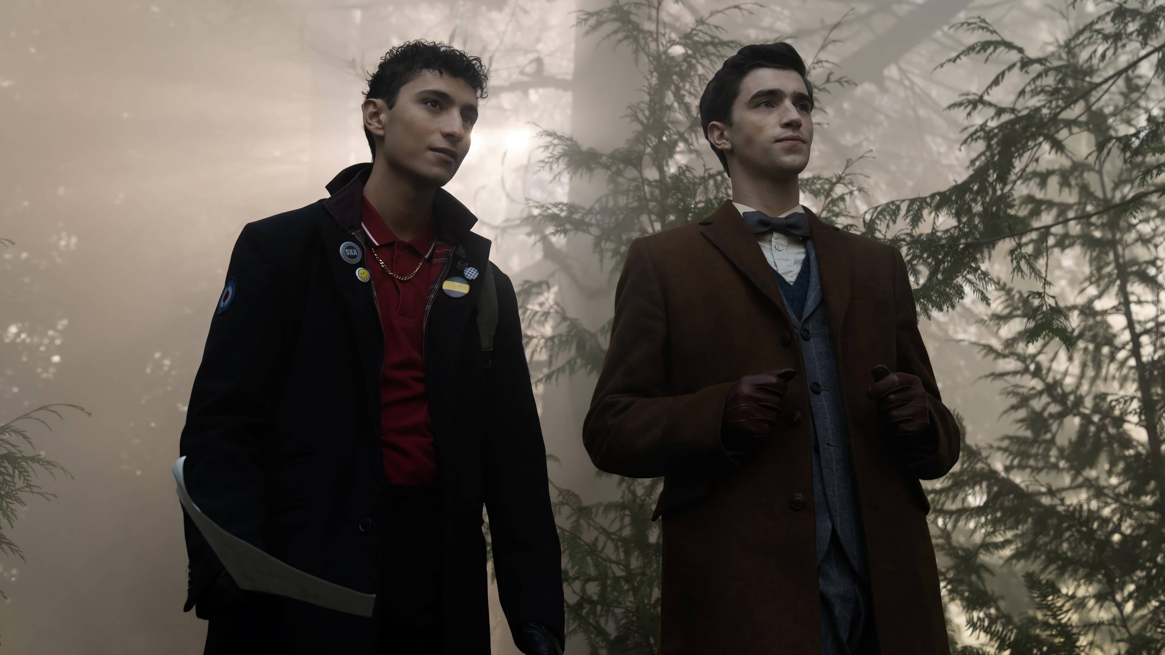 Dead Boy Detectives in a foggy forest 4K HD Wallpaper