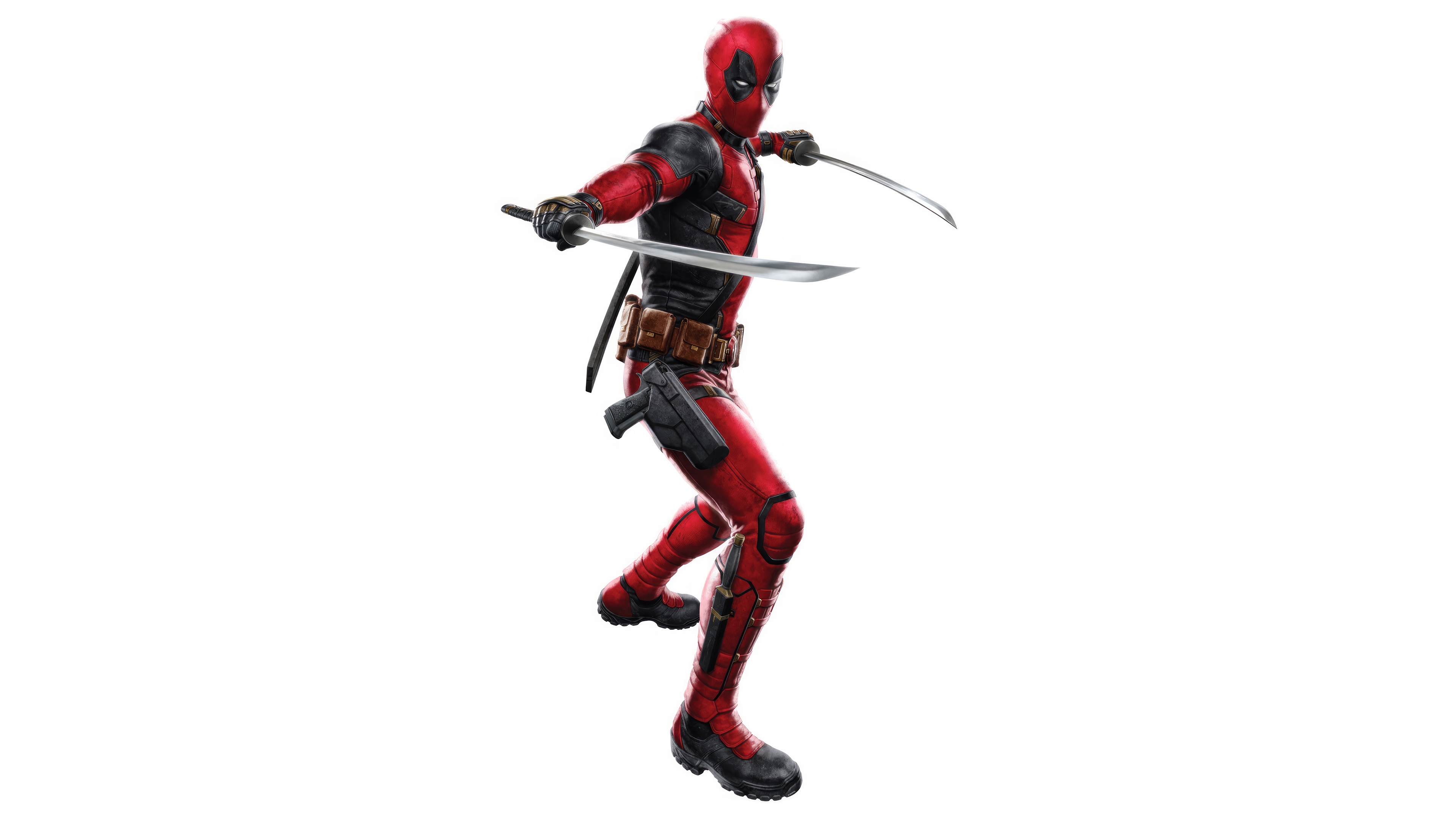 Deadpool with Katanas in 4K HD Wallpaper