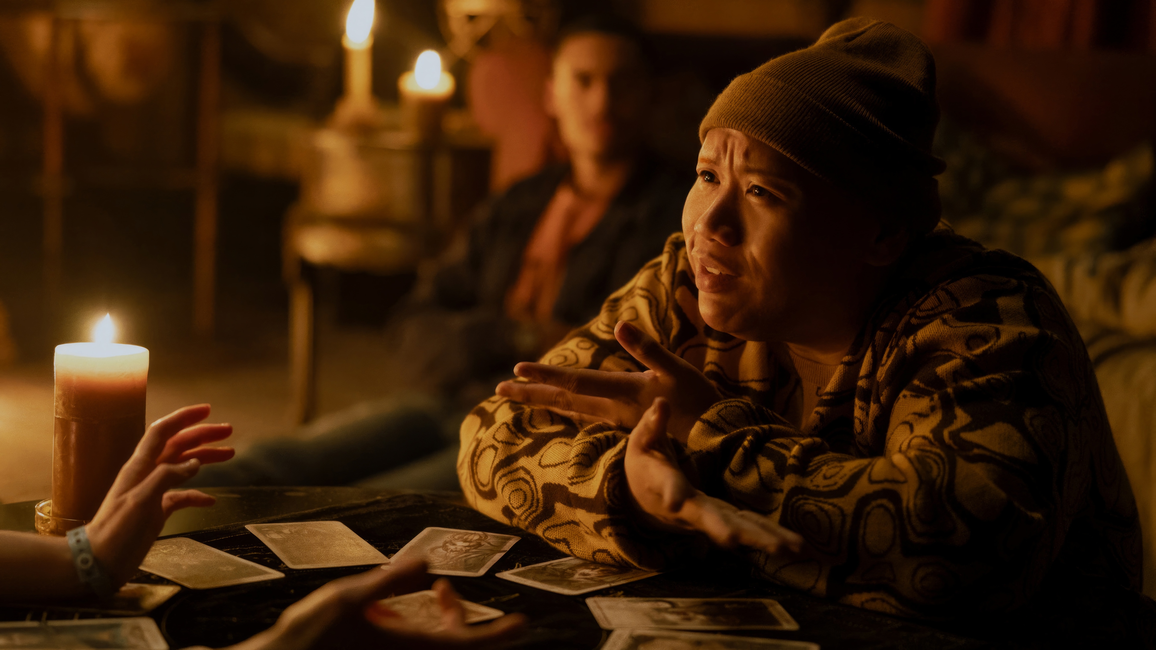 Jacob Batalon in a horror movie with tarot cards HD Wallpaper