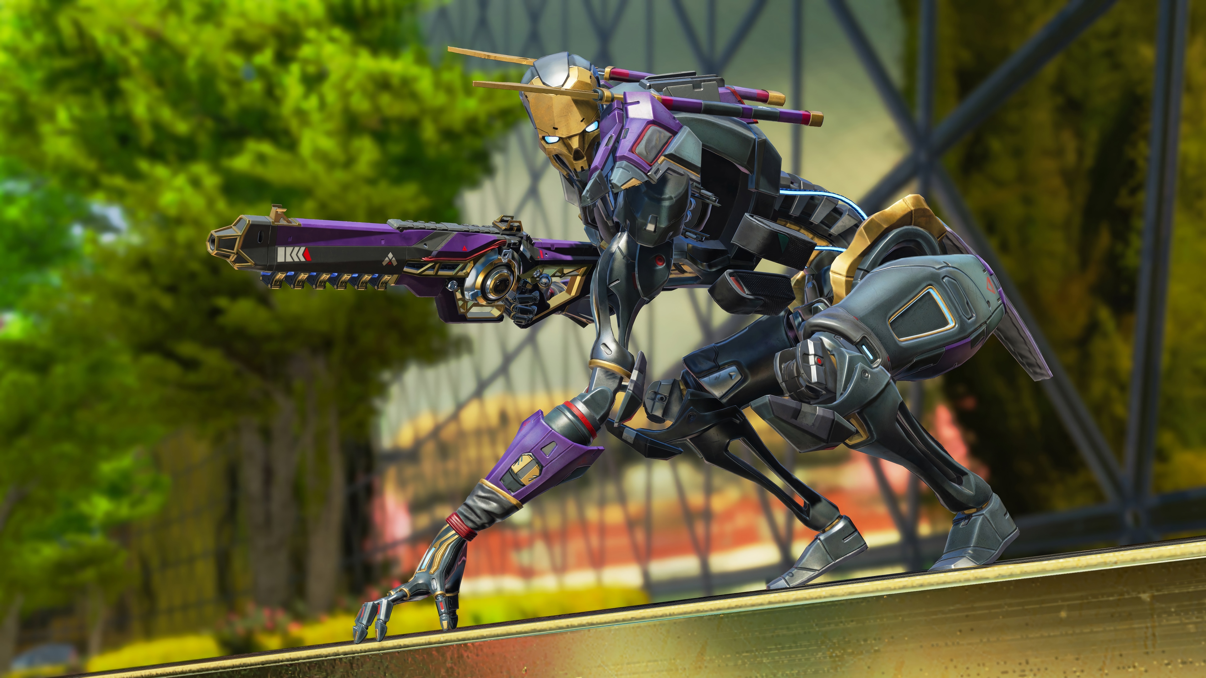 Revenant from Apex Legends holding a purple and gold weapon HD Wallpaper