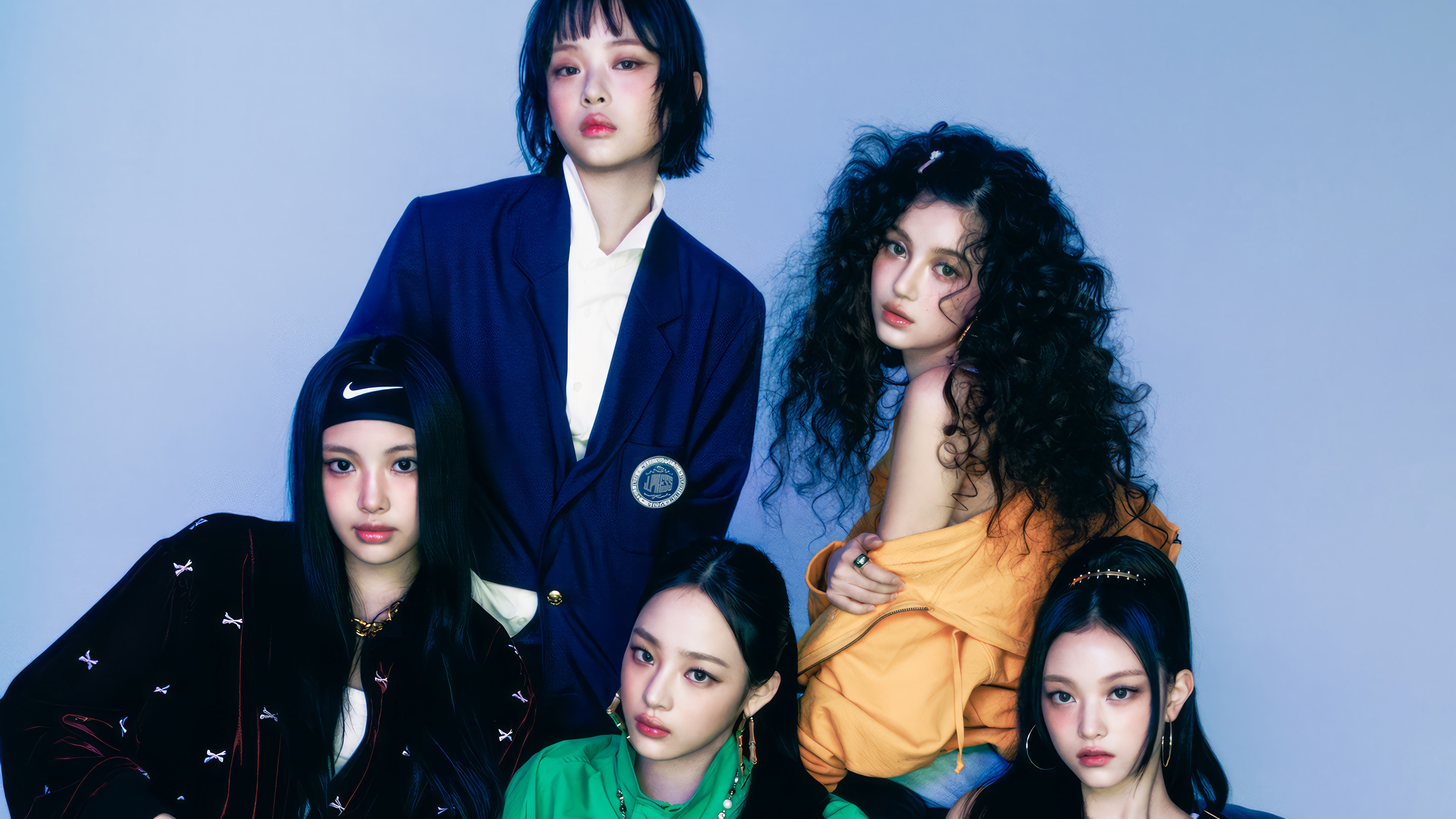 NewJeans members Hanni, Danielle, Hyein, Minji, and Haerin in 4K HD Wallpaper