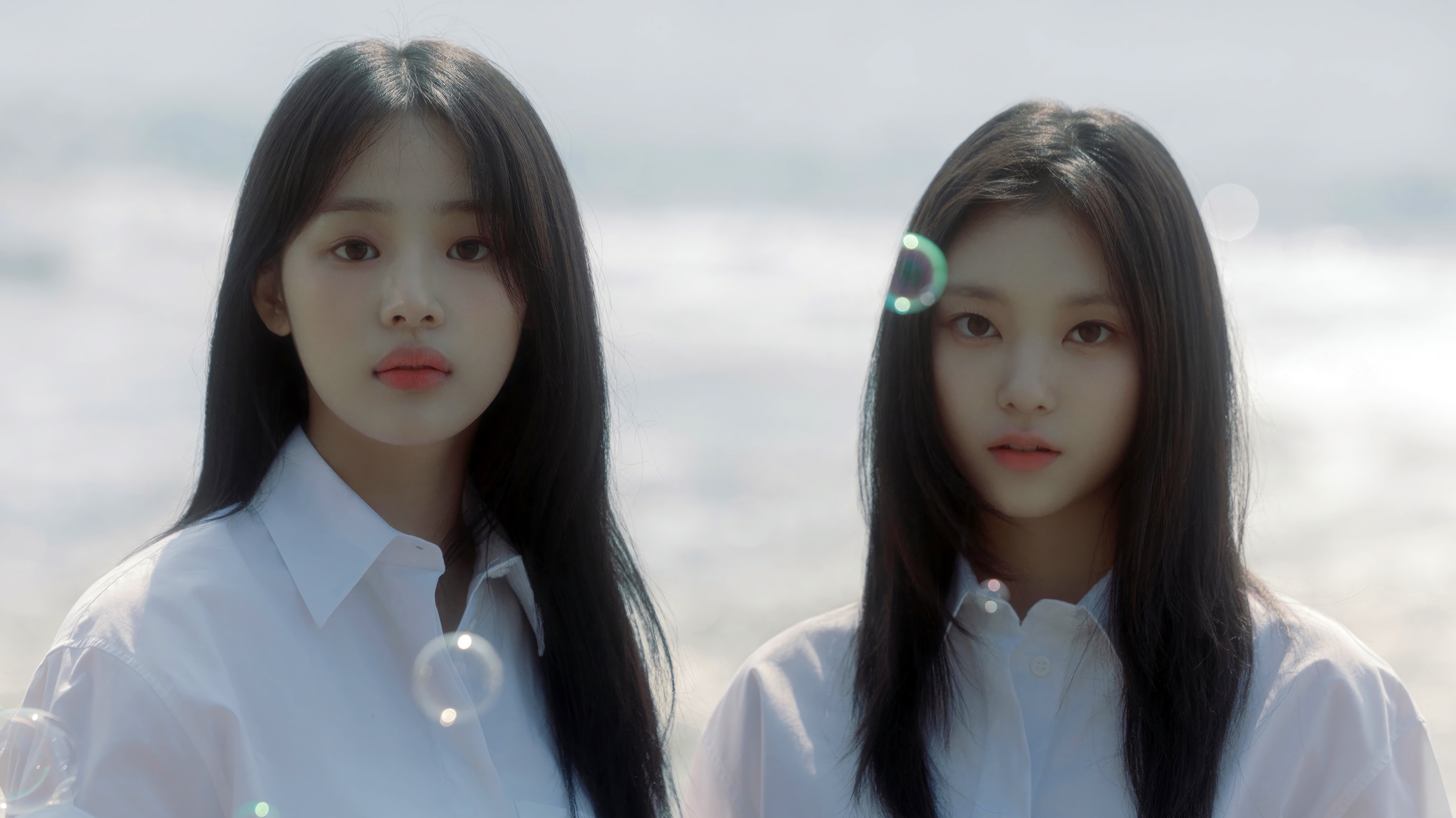 NewJeans Minji and Haerin in 4K HD Wallpaper