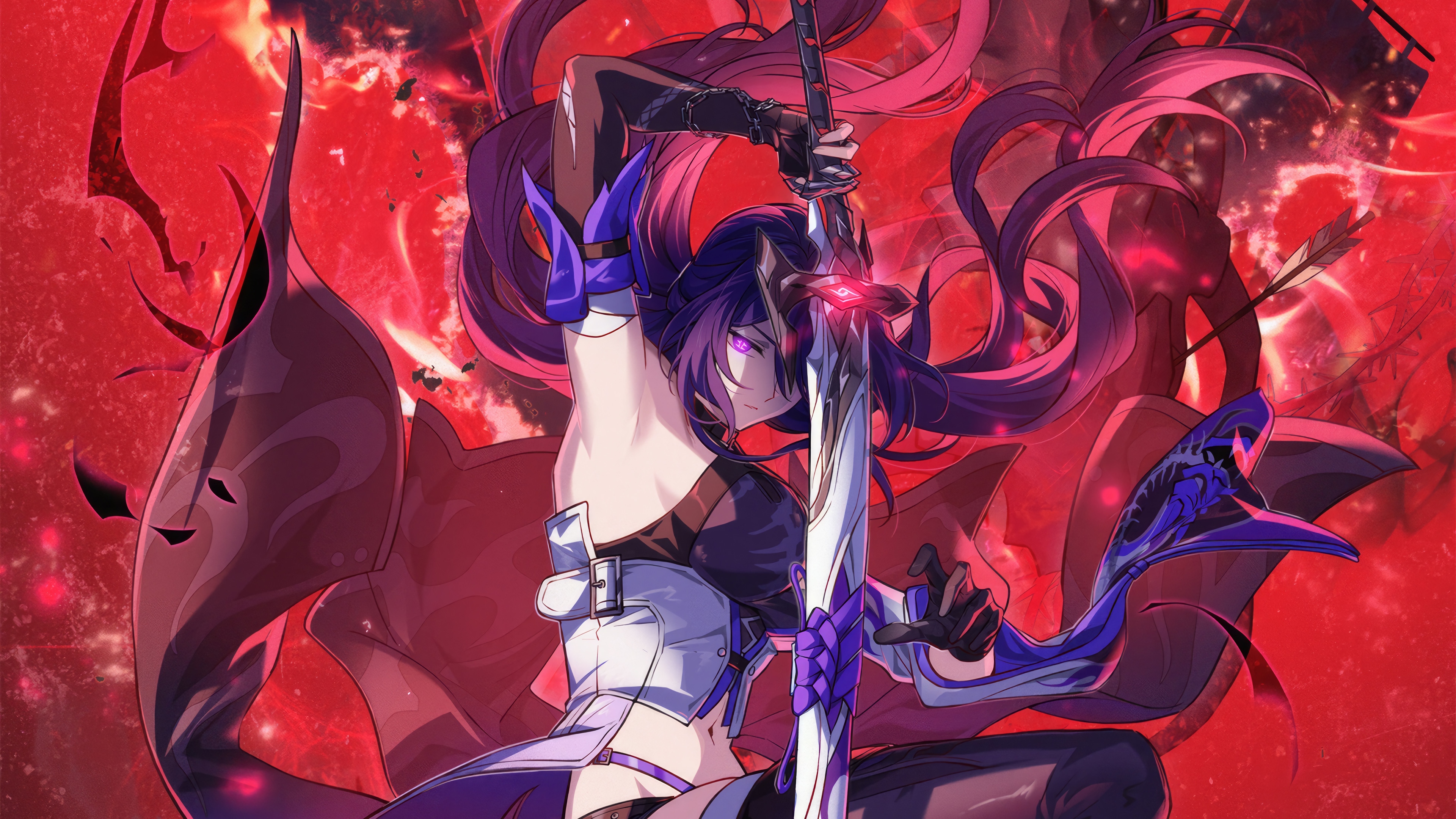 Acheron with a Katana in Honkai: Star Rail 4K HD Wallpaper
