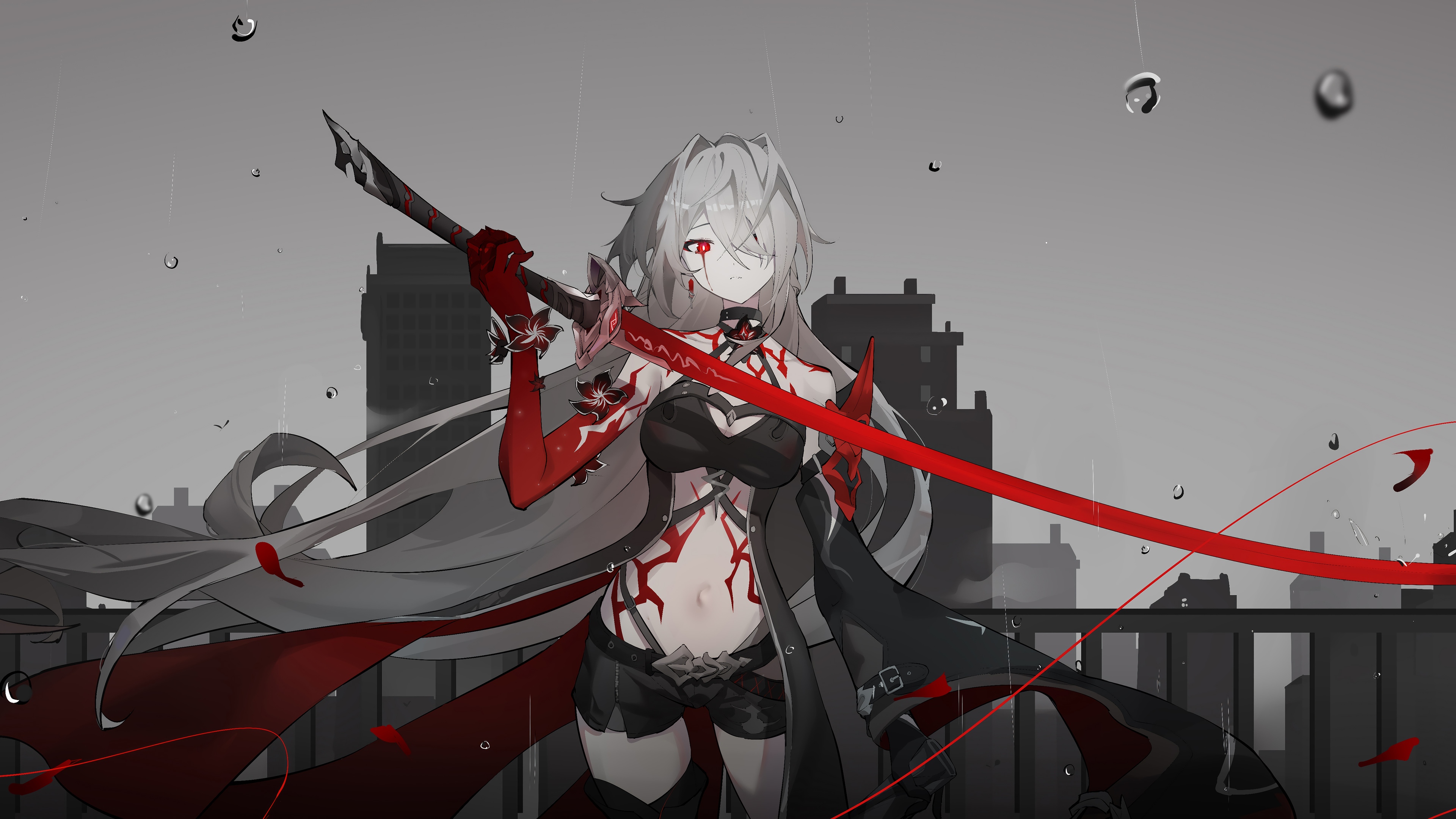 Acheron with a Katana in 4K HD Wallpaper