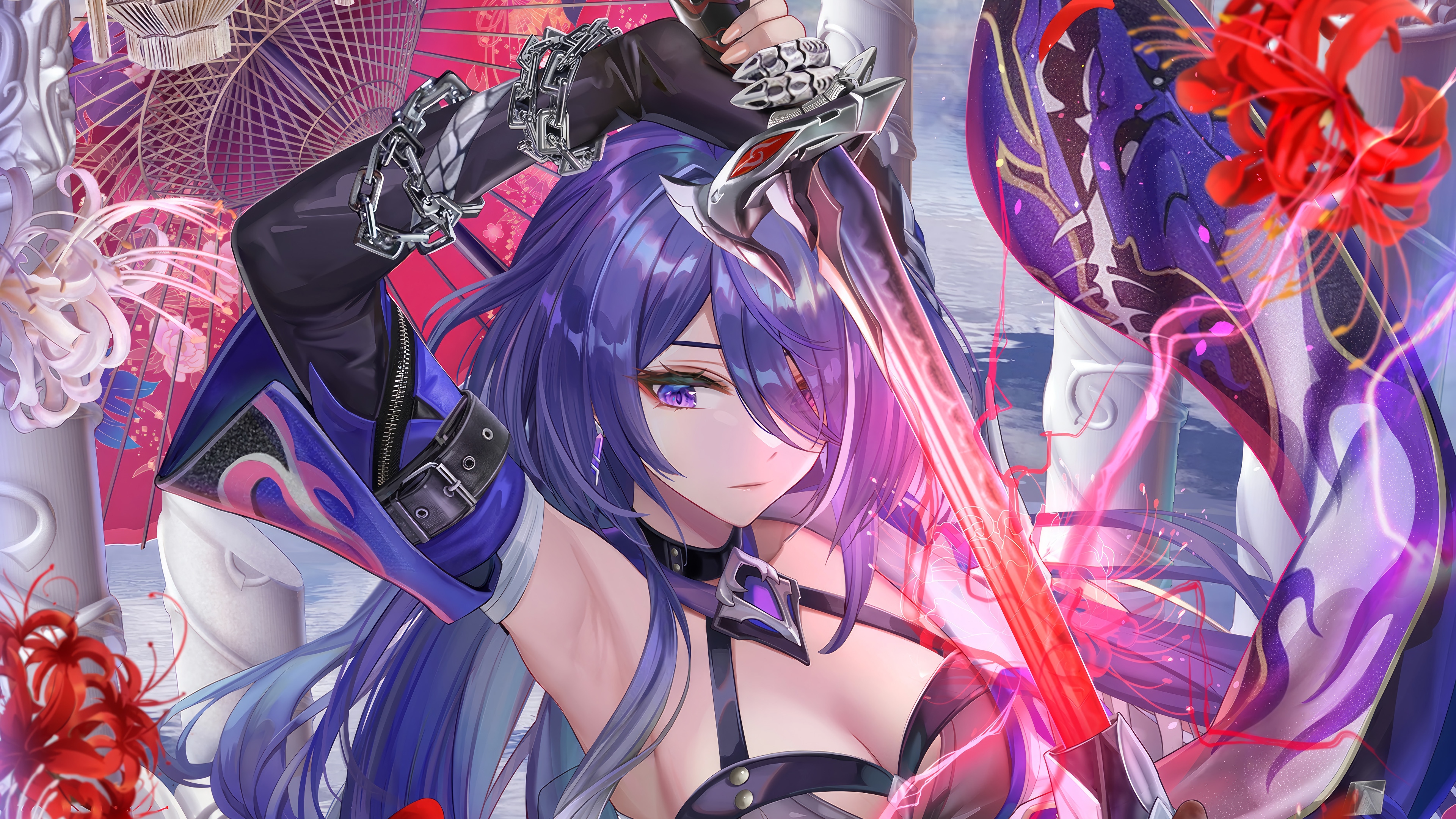 Acheron with Katana in Honkai: Star Rail 4K HD Wallpaper