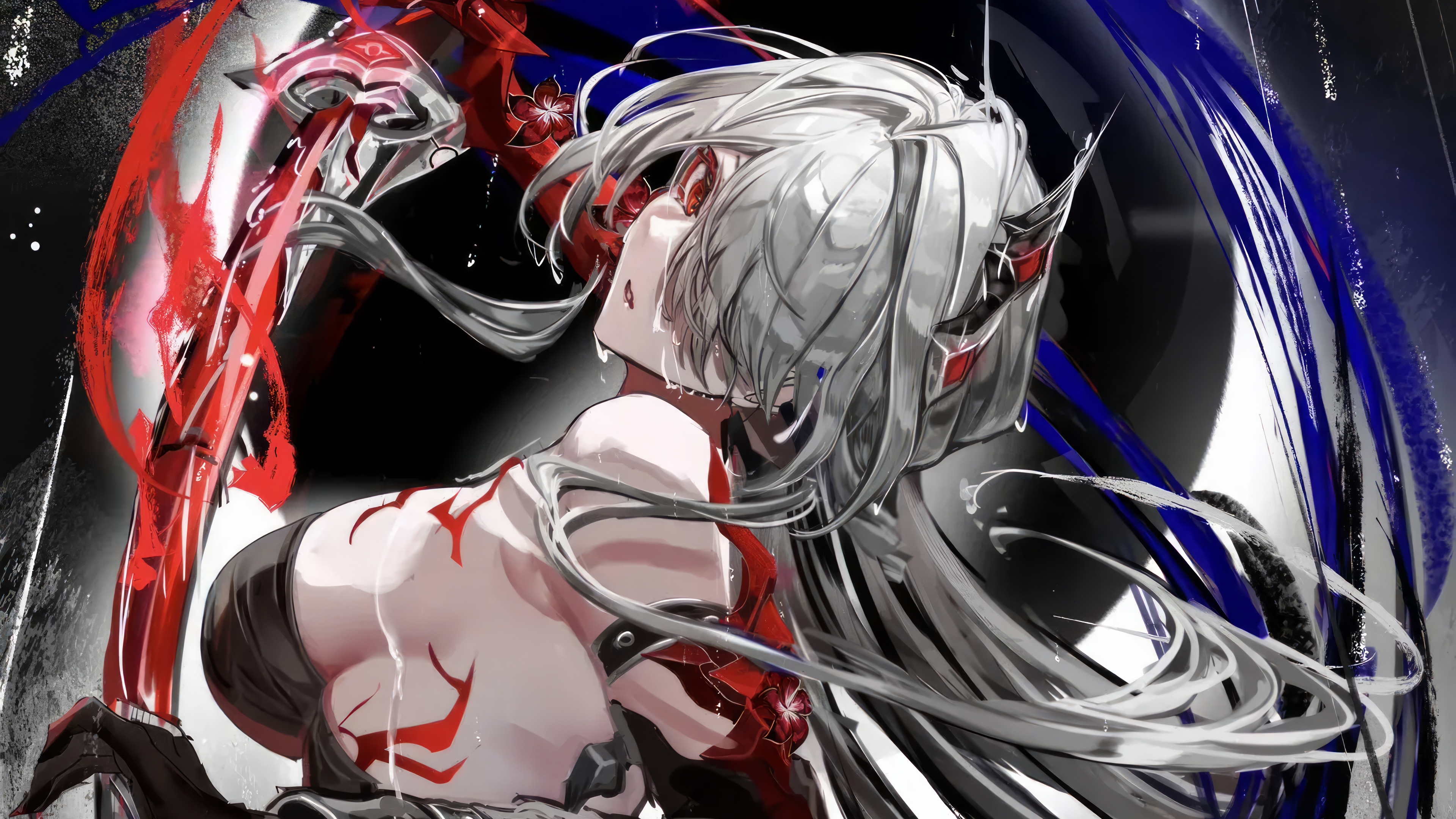 Acheron from Honkai: Star Rail with Katana HD Wallpaper