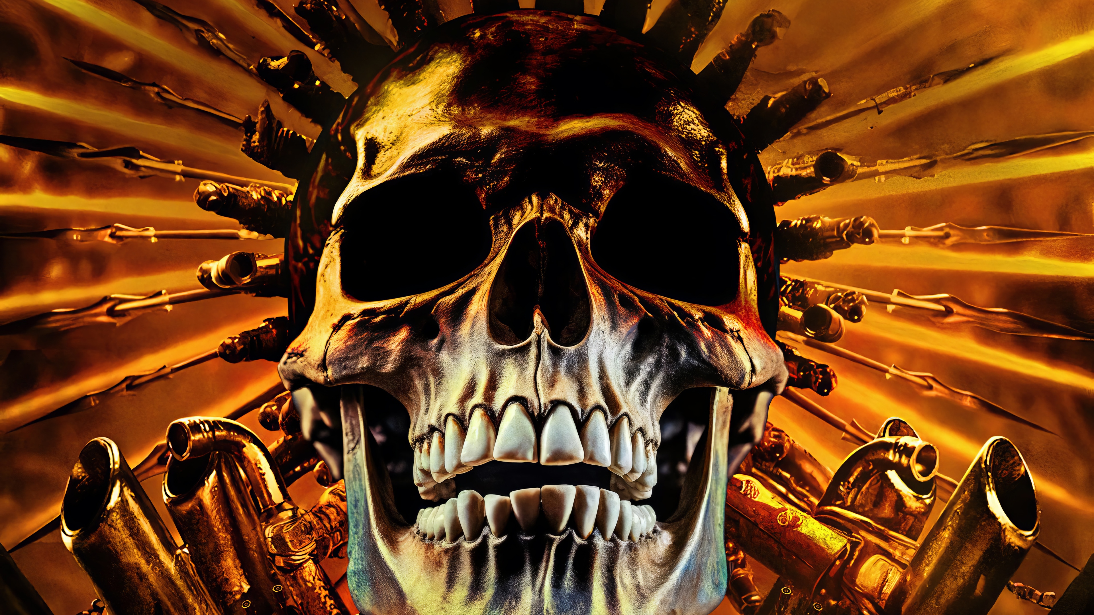 Furiosa: A Mad Max Saga Skull 4K HD Wallpaper