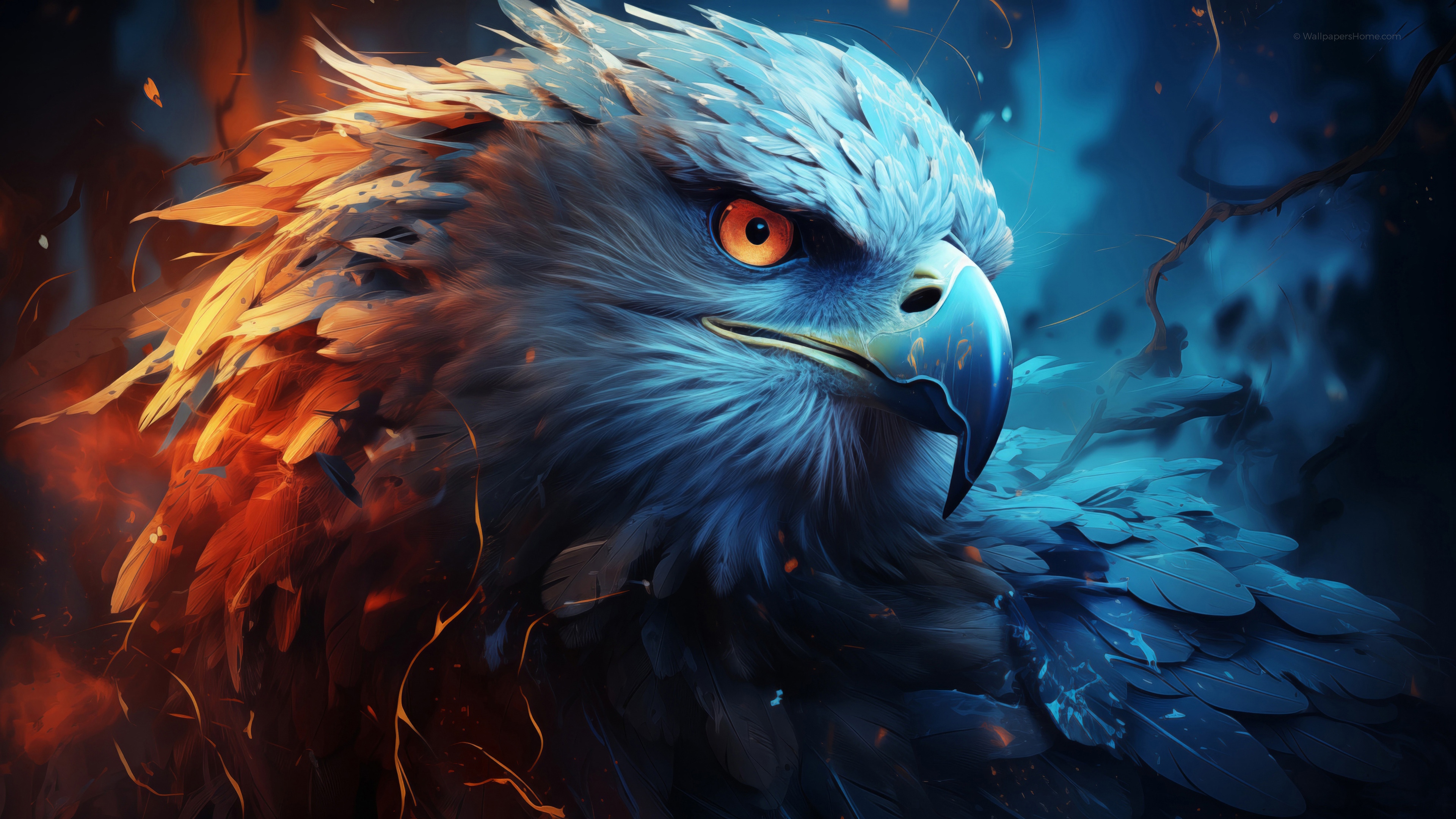 Digital Art of an Eagle in 4K HD Wallpaper