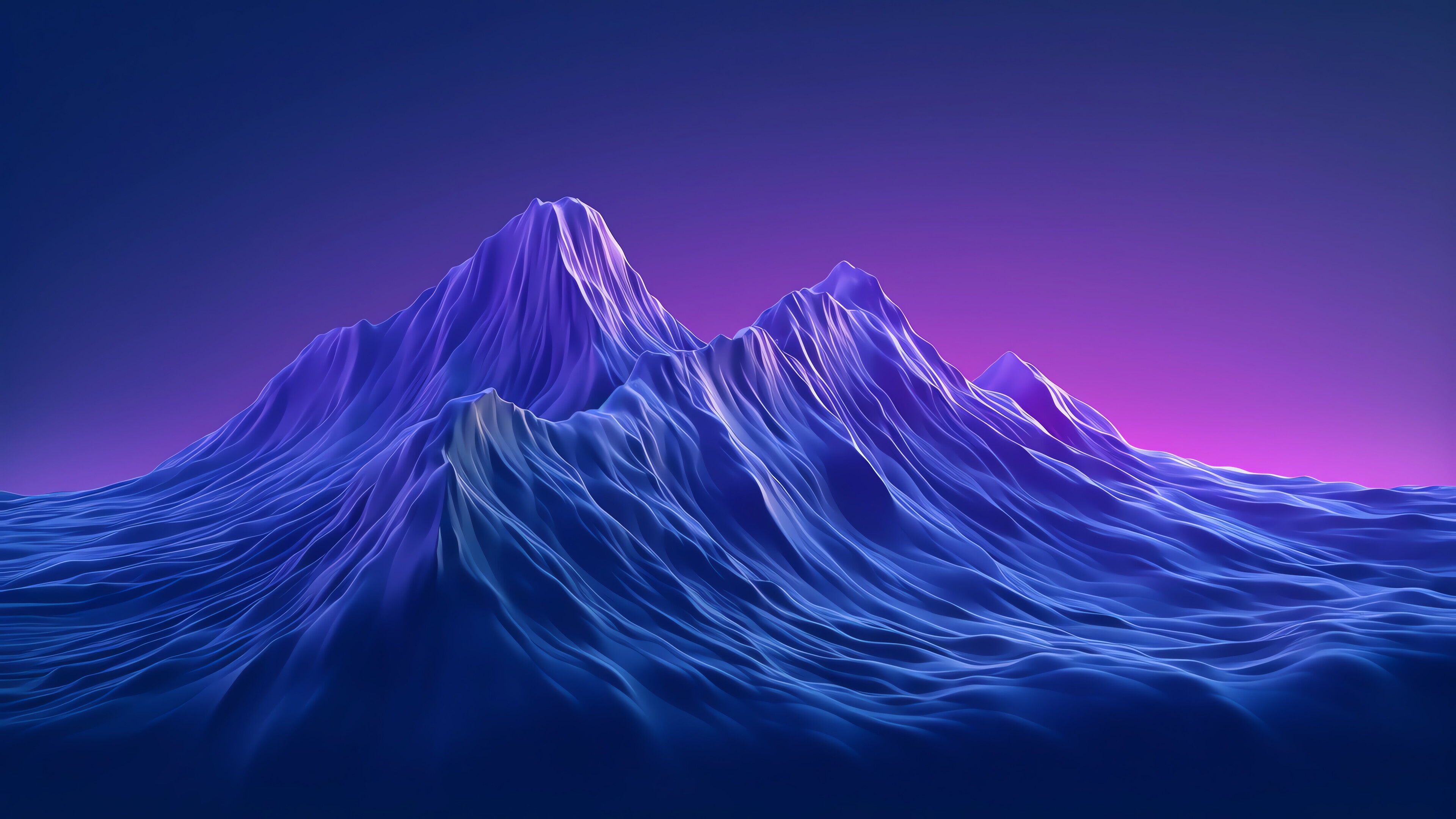 Abstract Digital Art Mountain Landscape 4K HD Wallpaper