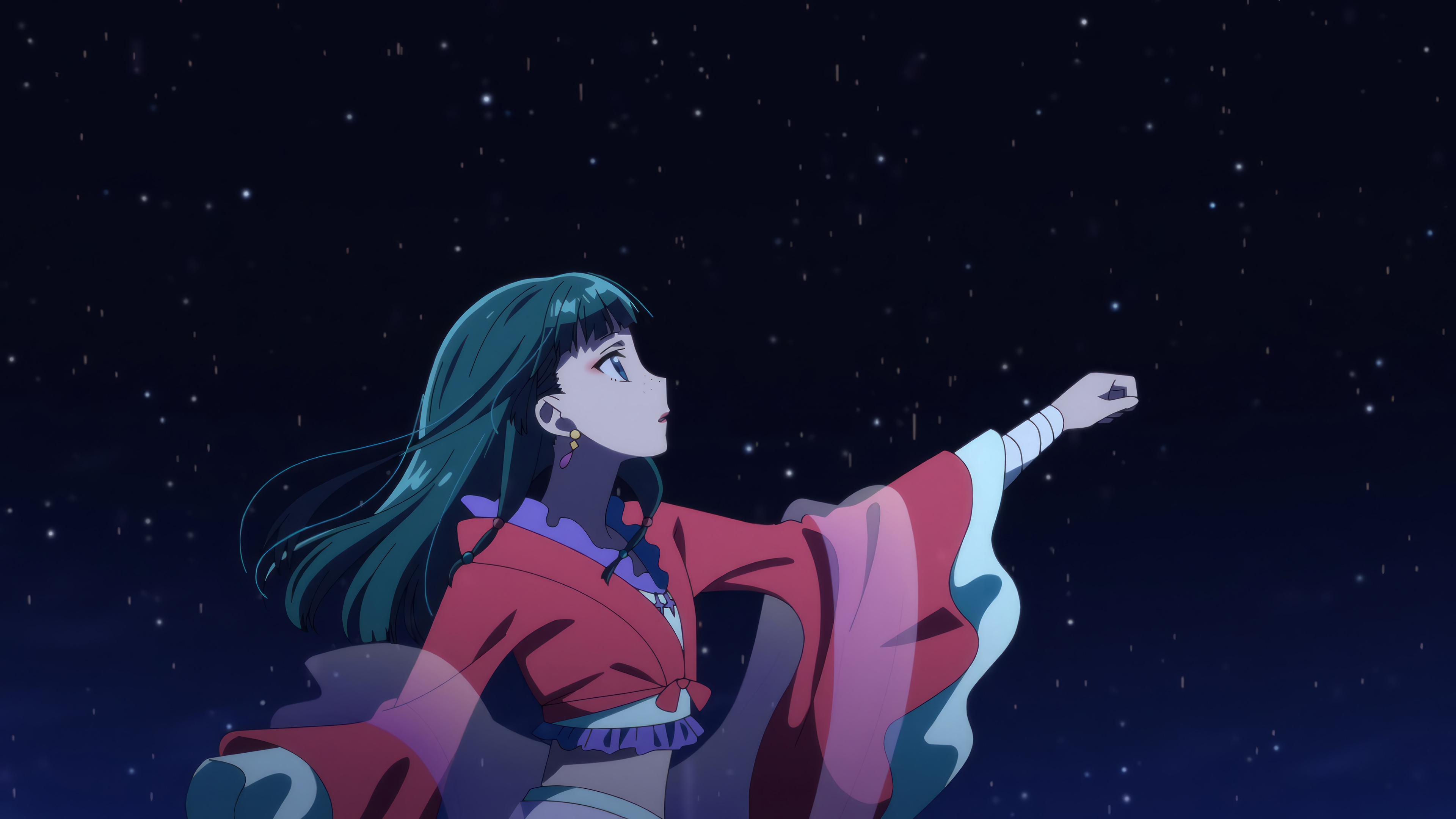 Maomao looking at stars in 4K HD Wallpaper