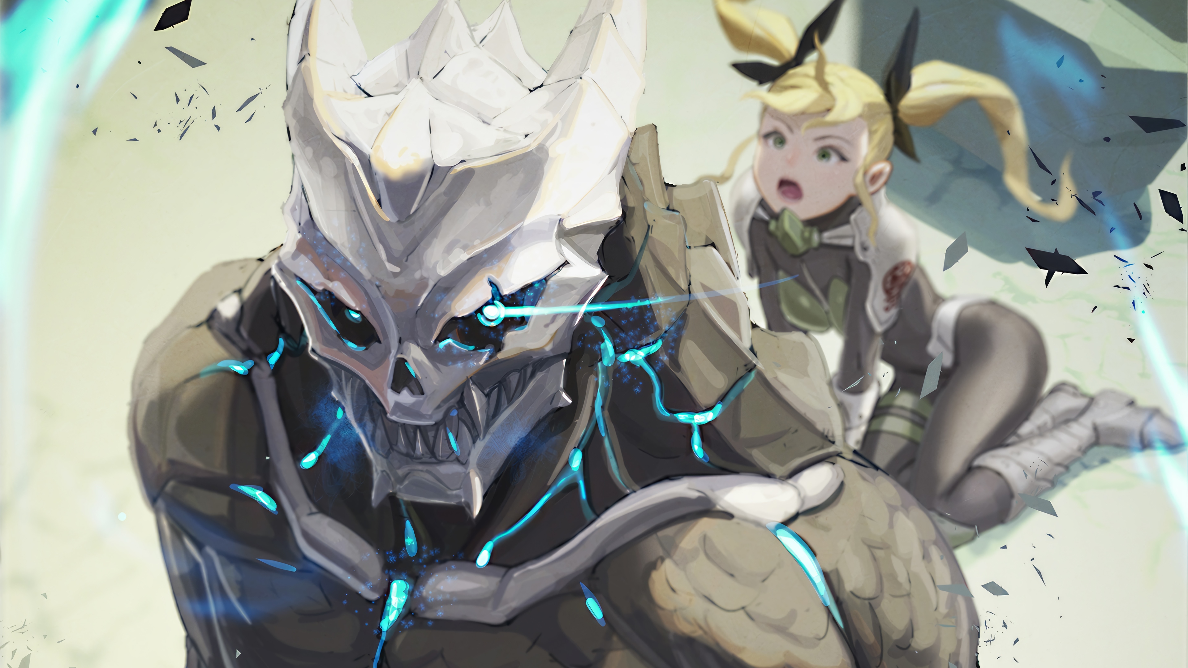 Kaiju No. 8: Kafka Hibino and a Girl HD Wallpaper