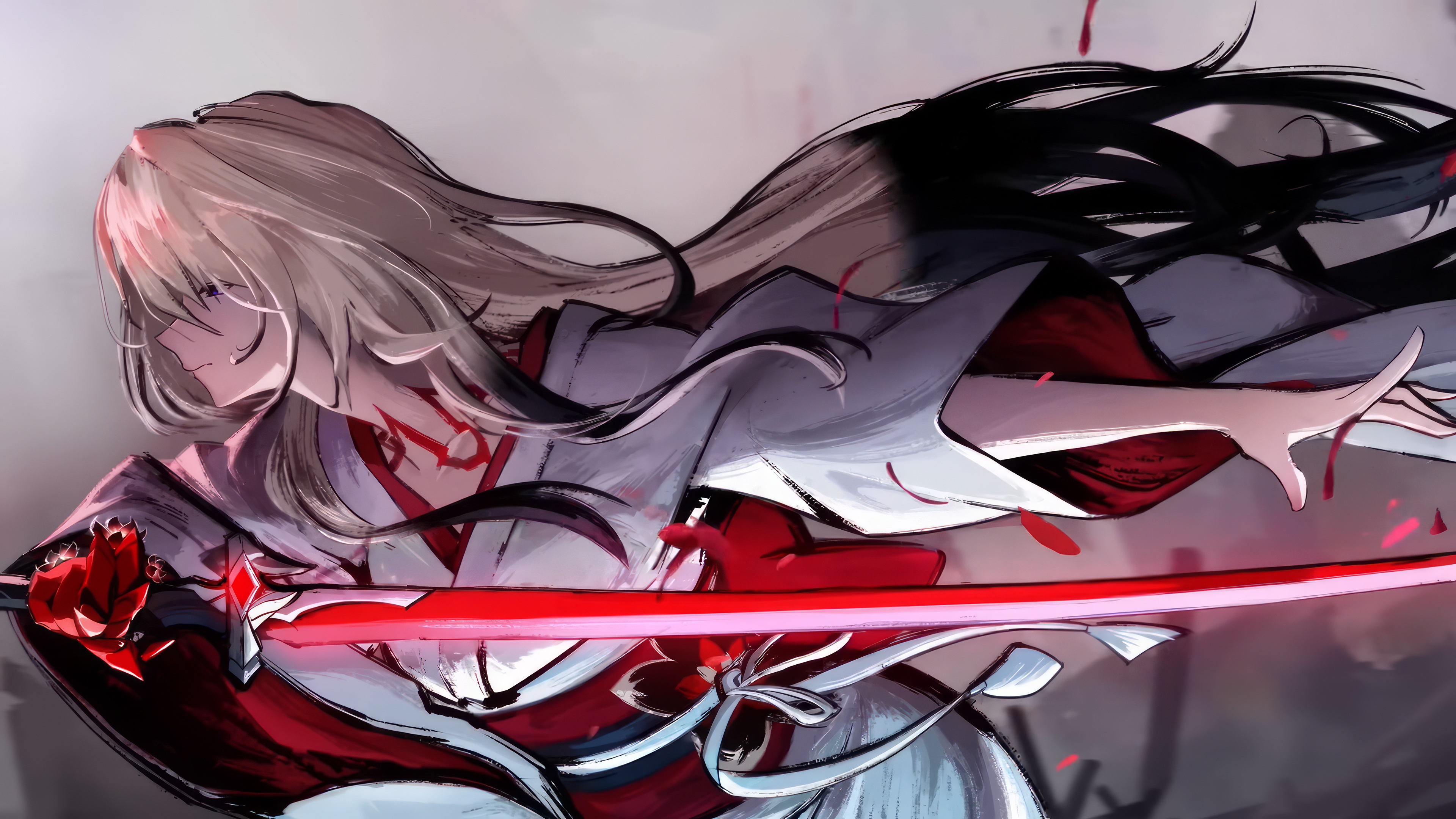 Acheron with a glowing red sword, Honkai: Star Rail HD Wallpaper